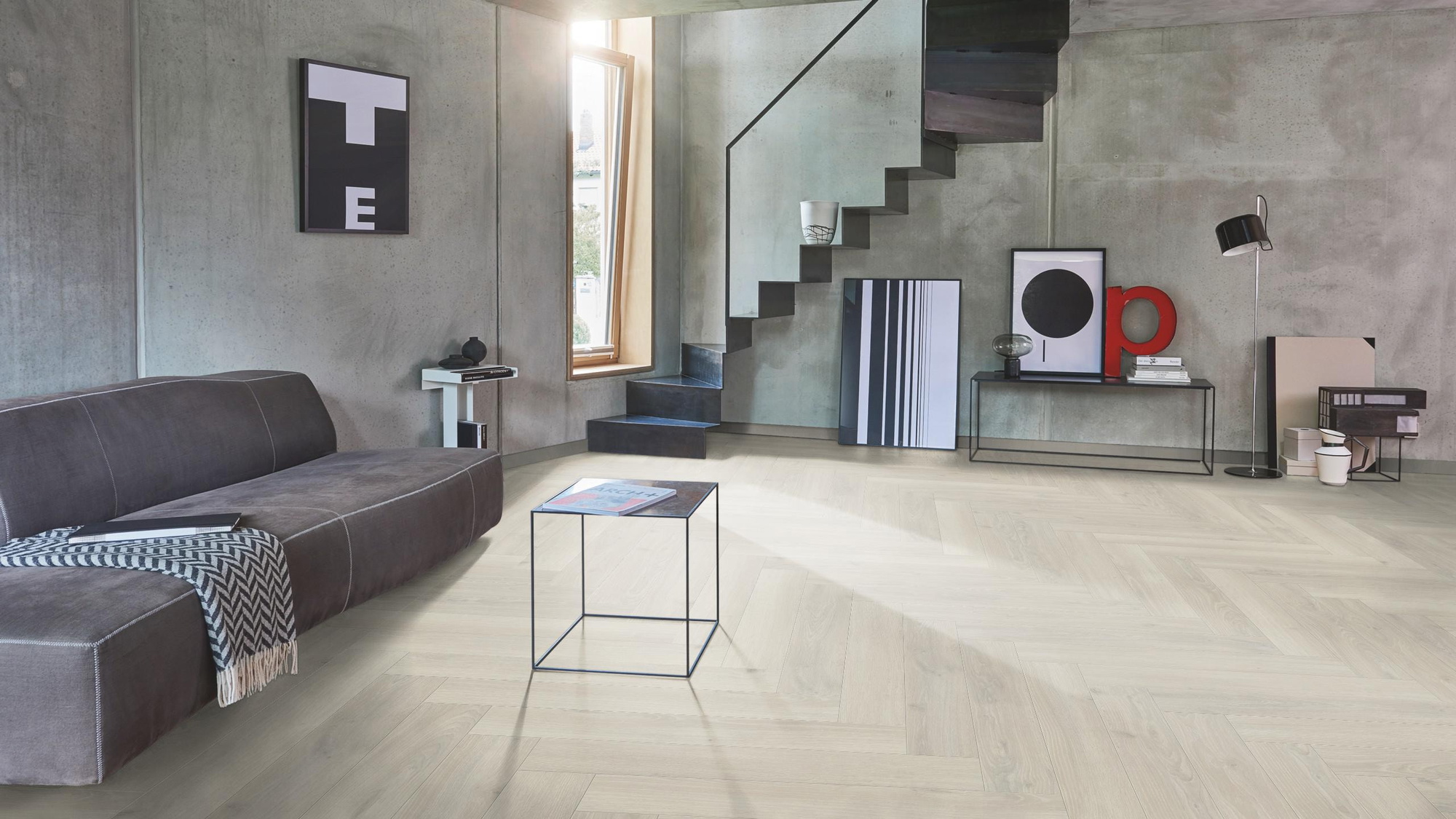 Parador Laminat Trendtime 3 Eiche Skyline weiß Naturmattstruktur mit Synchronstruktur Parador Laminat Trendtime 3 Eiche Skyline weiß Naturmattstruktur mit Synchronstruktur