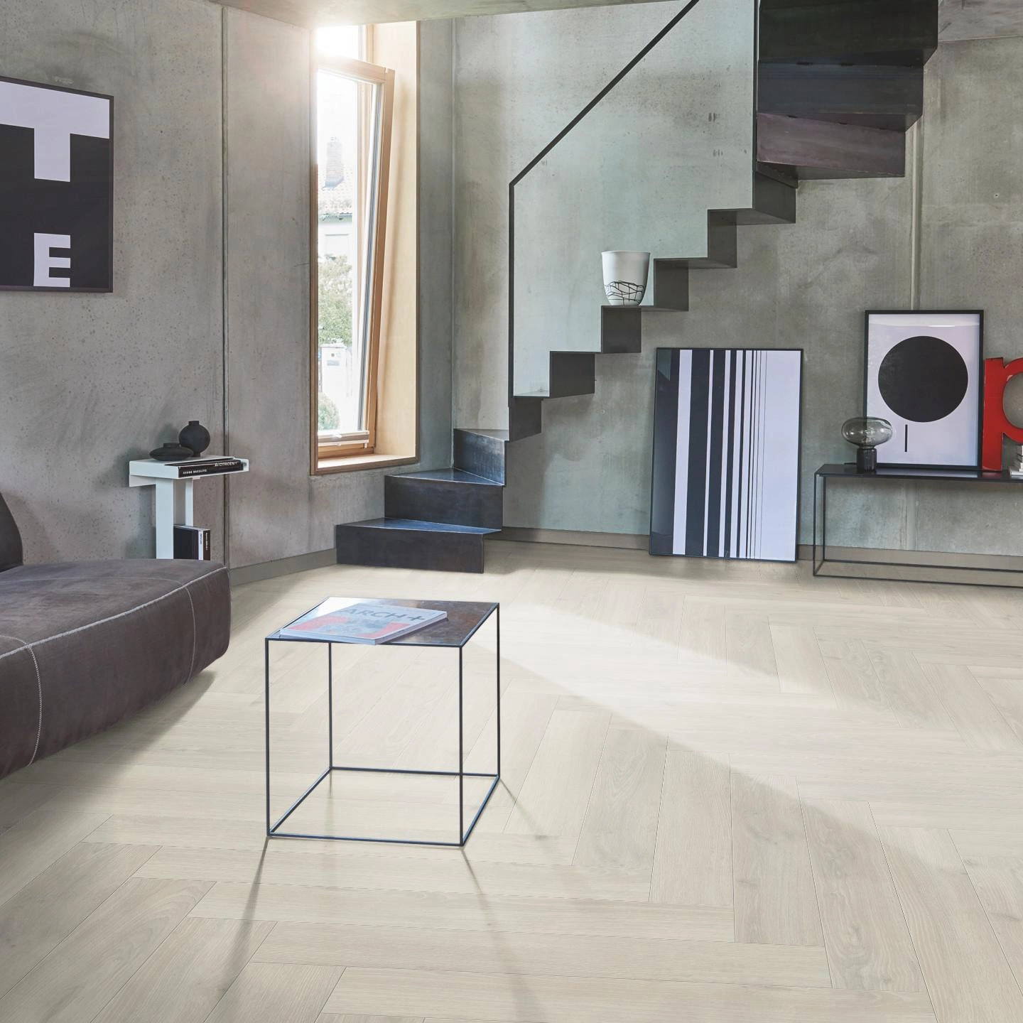 Parador Laminat Trendtime 3 Eiche Skyline weiß Naturmattstruktur mit Synchronstruktur Parador Laminat Trendtime 3 Eiche Skyline weiß Naturmattstruktur mit Synchronstruktur