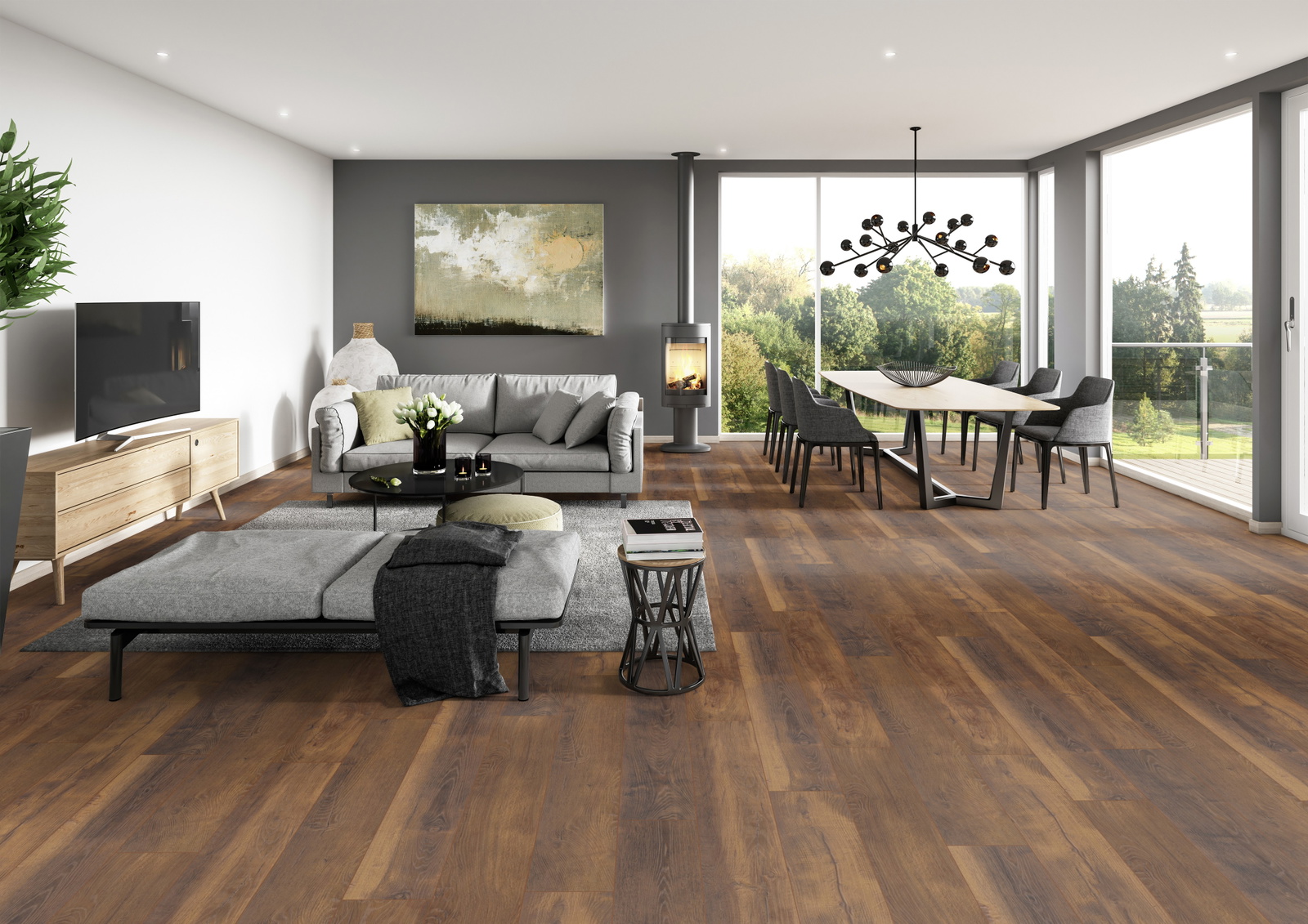 Milieubild Modernes Wohnzimmer mit Essbereich - ter Hürne 1101260046