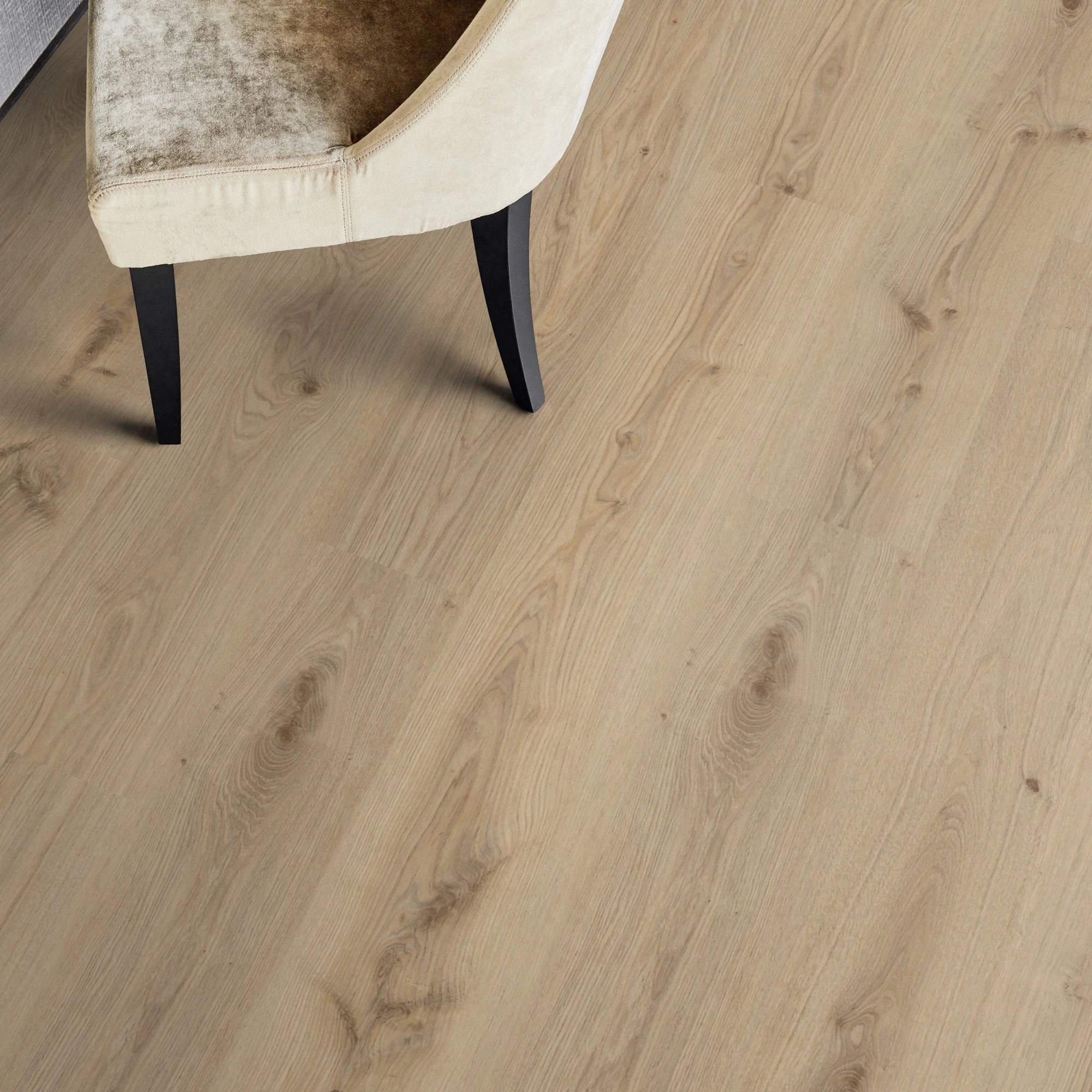 Milieubild Esszimmer - Draufsicht - Tarkett Klebe-Vinyl Essence 55 Primary Oak Natural Milieubild Esszimmer - Draufsicht - Tarkett 260053004