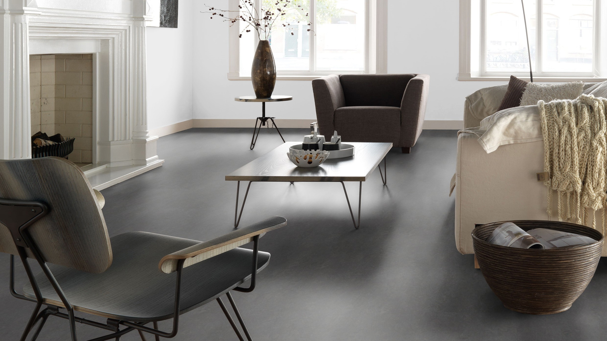 Forbo Flooring Linoleum Marmoleum Click Volcanic Ash 633872