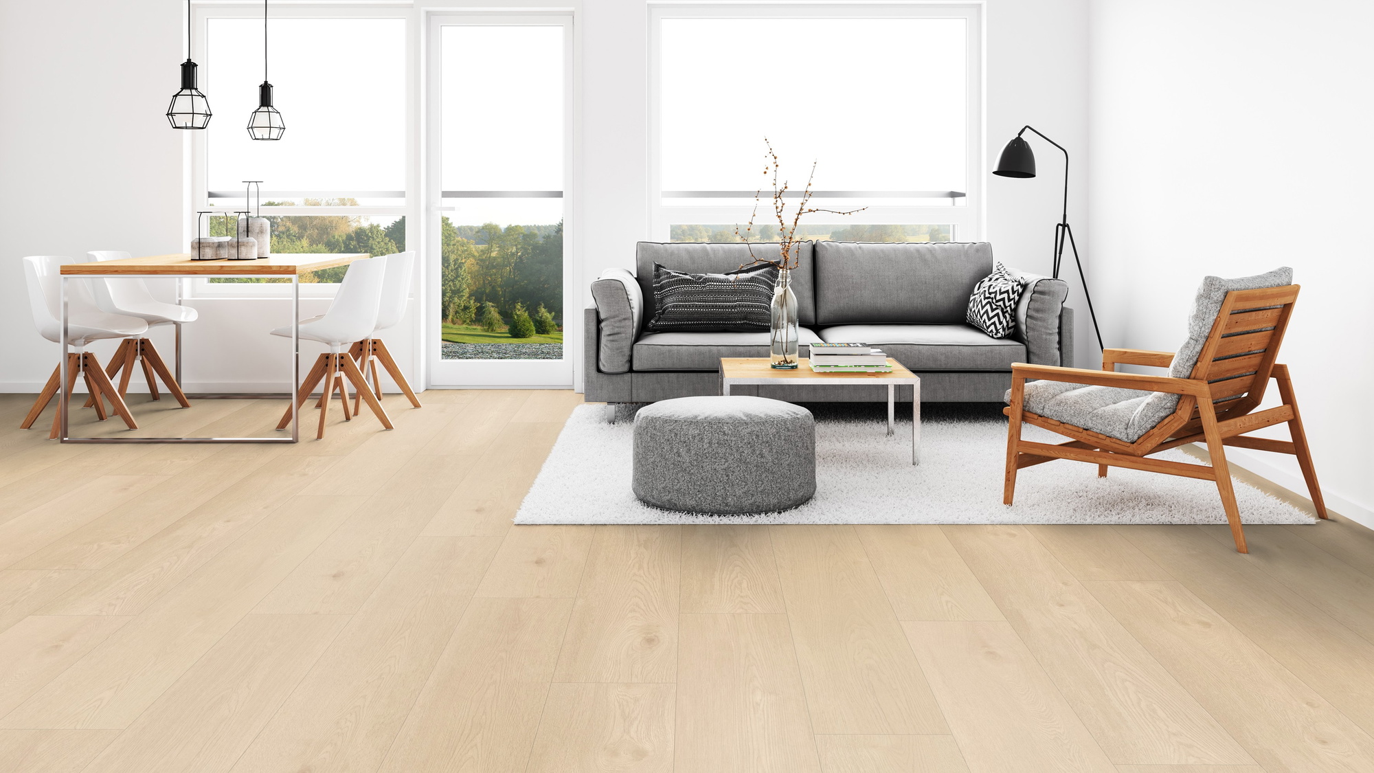 Milieubild Wohnzimmer mit Esszimmer - Tarkett 260023005