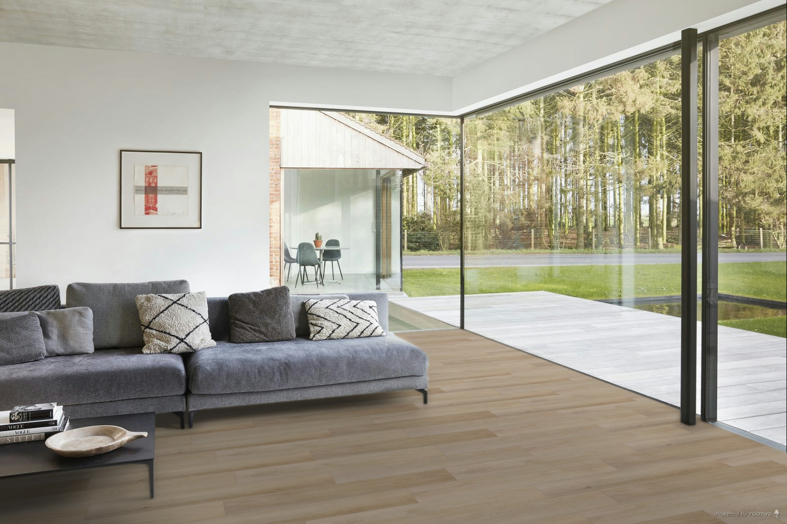 Milieubild Modernes Wohnzimmer mit Fensterfront - BerryAlloc 60002217