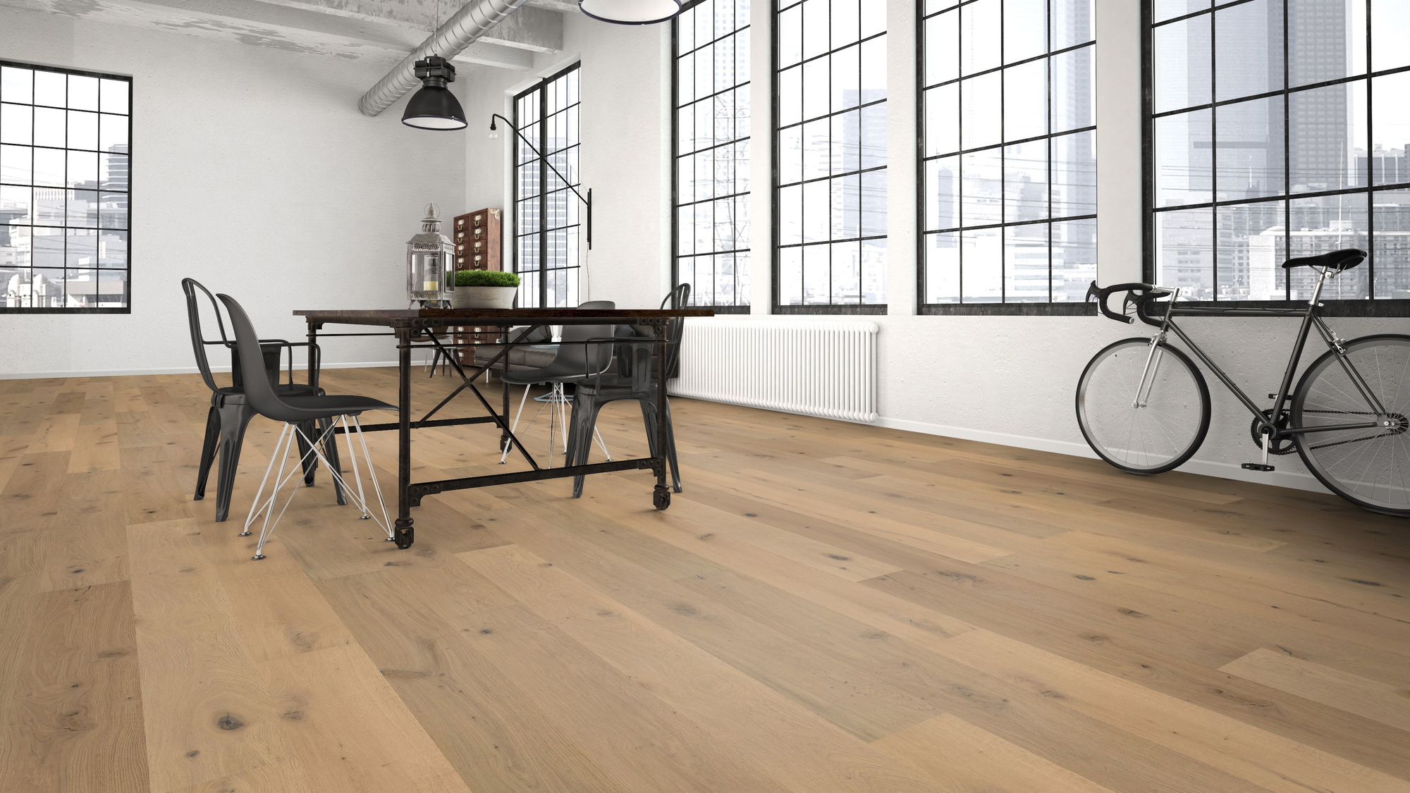 Bennett & Jones Parkett Shire Landscapes Oak No.31 Galloway 207 Tradition Gebürstete Struktur Natur-Geölt Weiß