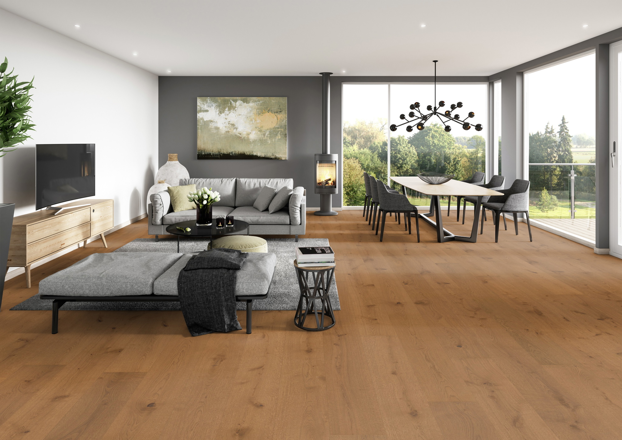 Milieubild Modernes Wohnzimmer mit Essbereich - ter Hürne 1101312667