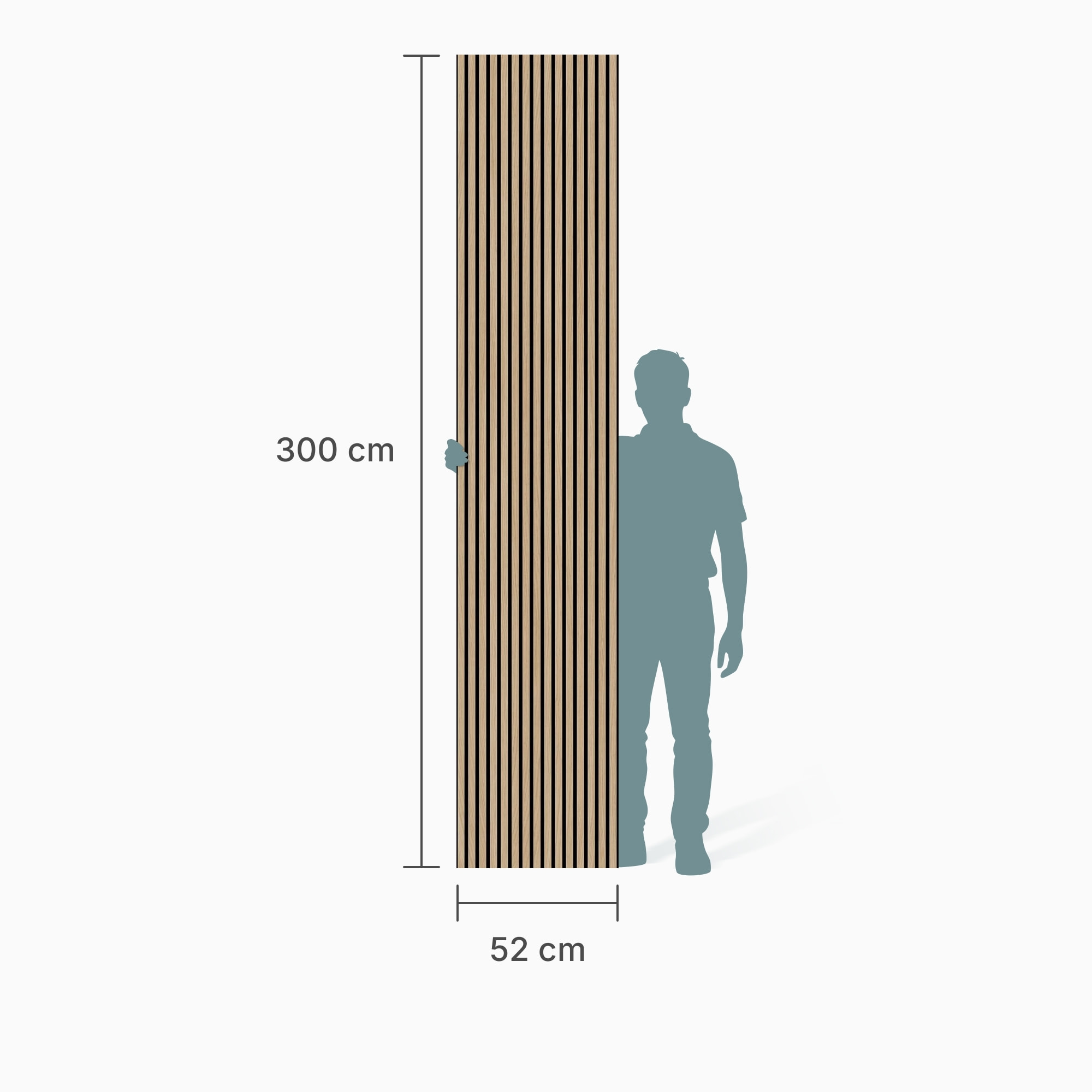 ter Hürne Akustikpaneel SilentDesign 1-Side Collection Eiche Wolga Natur-Geölt 3.000mm