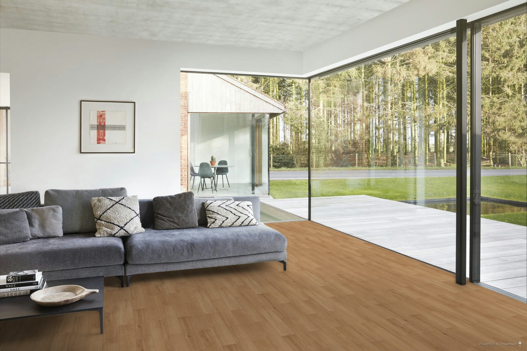 Milieubild Modernes Wohnzimmer mit Fensterfront - BerryAlloc 60002263