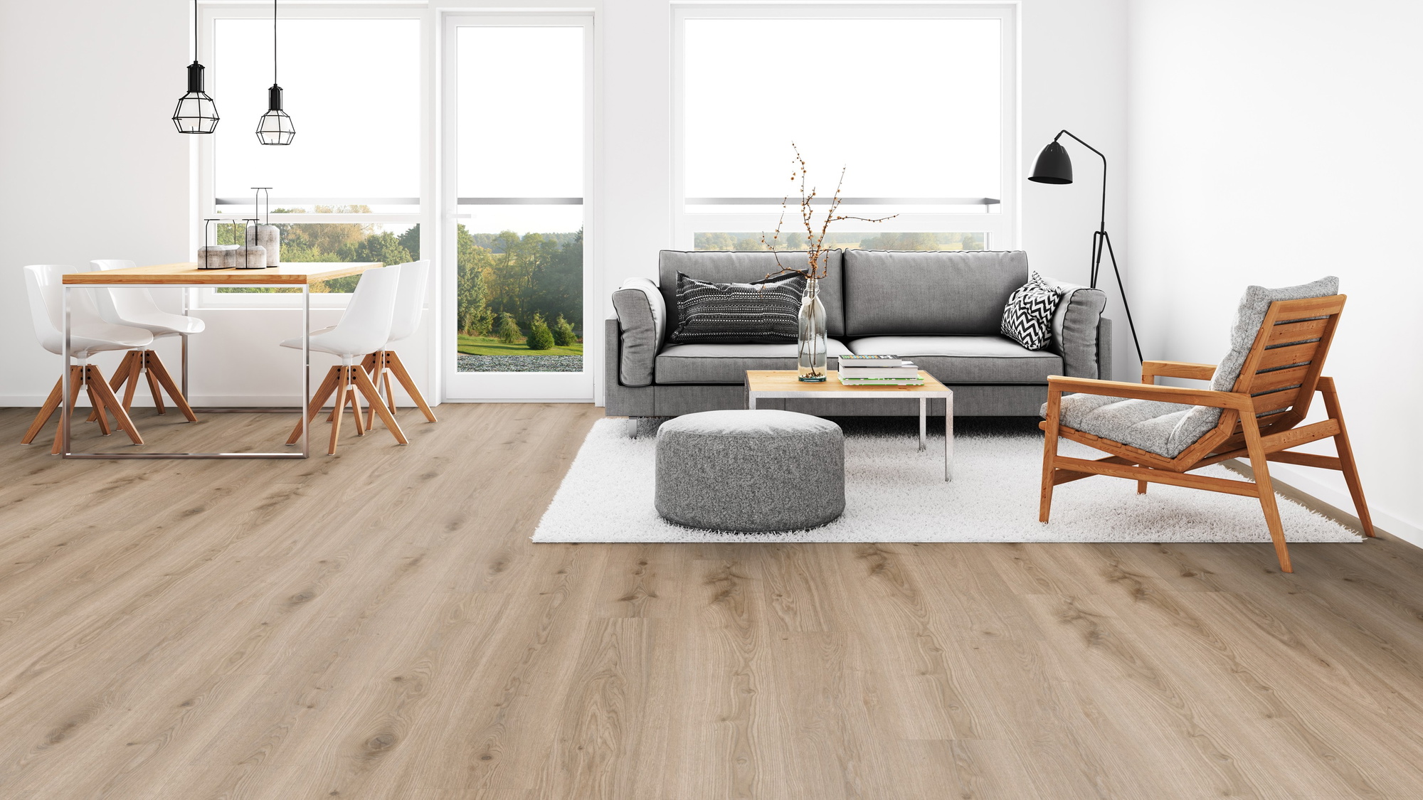 Milieubild Wohnzimmer mit Esszimmer - Tarkett 260055006