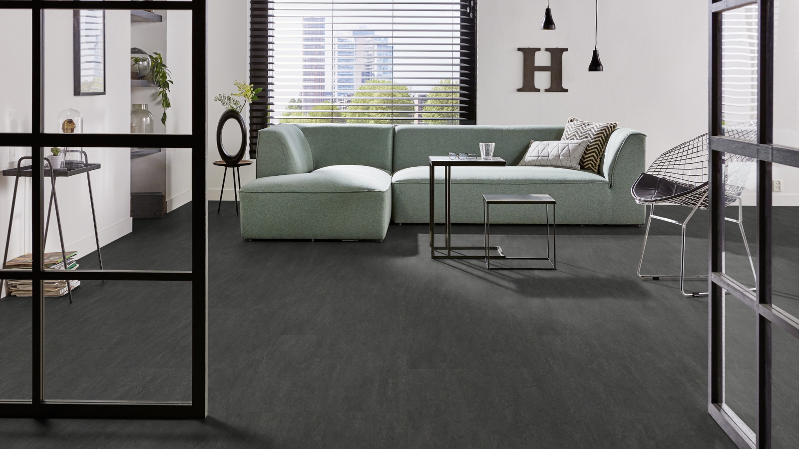 Forbo Flooring Linoleum Marmoleum Modular Neutral Volcanic Ash t3872