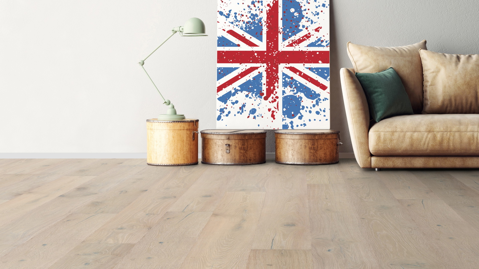 Bennett & Jones Parkett Shire Landscapes Oak No.30 Cotswolds 238 Tradition Gebürstete Struktur Natur-Geölt Weiß