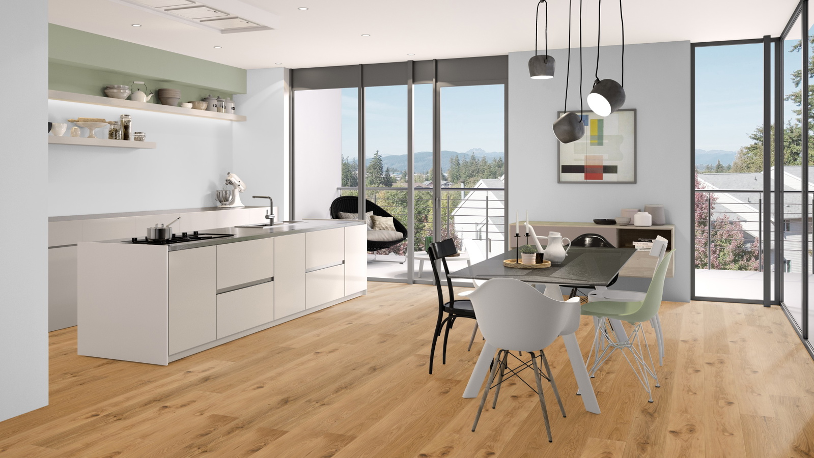 Milieubild Moderne Küche mit Balkon - Admonter 106207