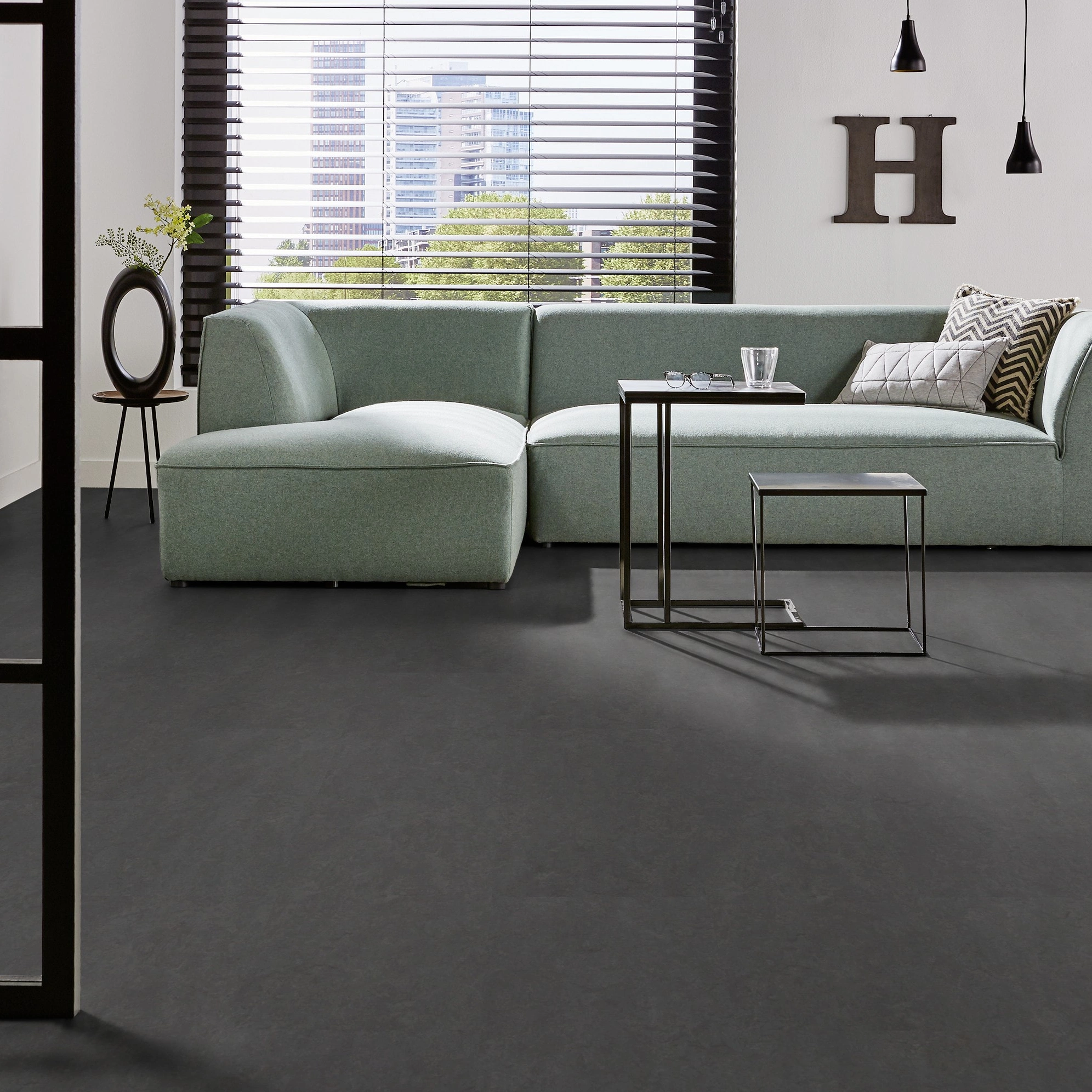 Forbo Flooring Linoleum Marmoleum Click Volcanic Ash 633872 Forbo Flooring Linoleum Marmoleum Click Volcanic Ash 633872