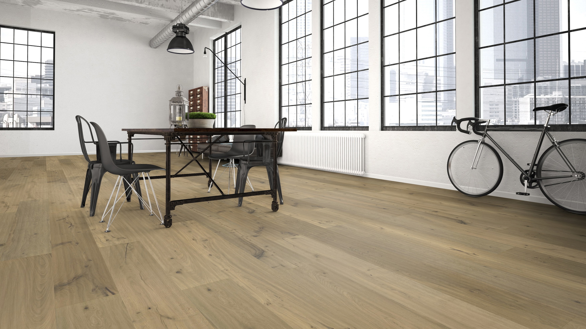 Milieubild Wohnzimmer im industriellen Stil - Bennett & Jones Parkett Grand Houses Oak No.21 Warwick Milieubild Wohnzimmer im industriellen Stil - Bennett & Jones 1148012299