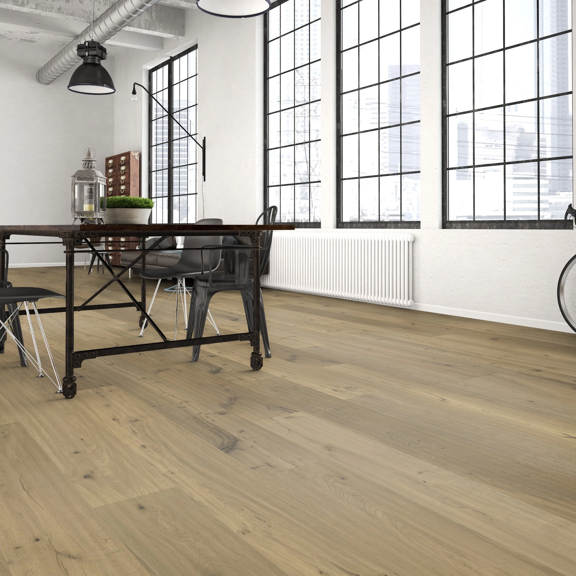 Milieubild Wohnzimmer im industriellen Stil - Bennett & Jones Parkett Grand Houses Oak No.21 Warwick Milieubild Wohnzimmer im industriellen Stil - Bennett & Jones 1148012299