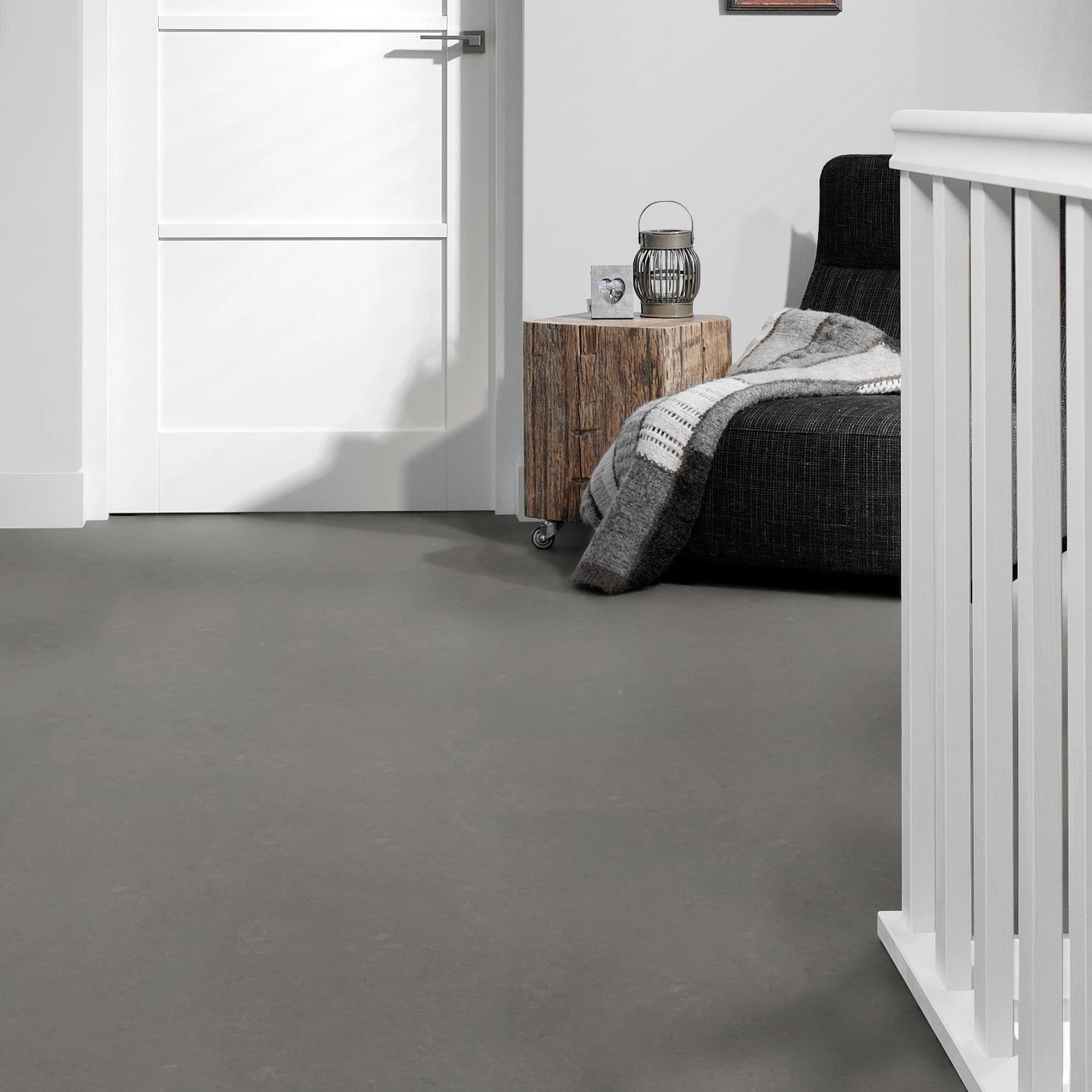 Milieubild Flur mit Treppenlauf - Forbo Flooring Marmoleum Click Nebula Milieubild Flur mit Treppenlauf - Forbo Flooring 176477