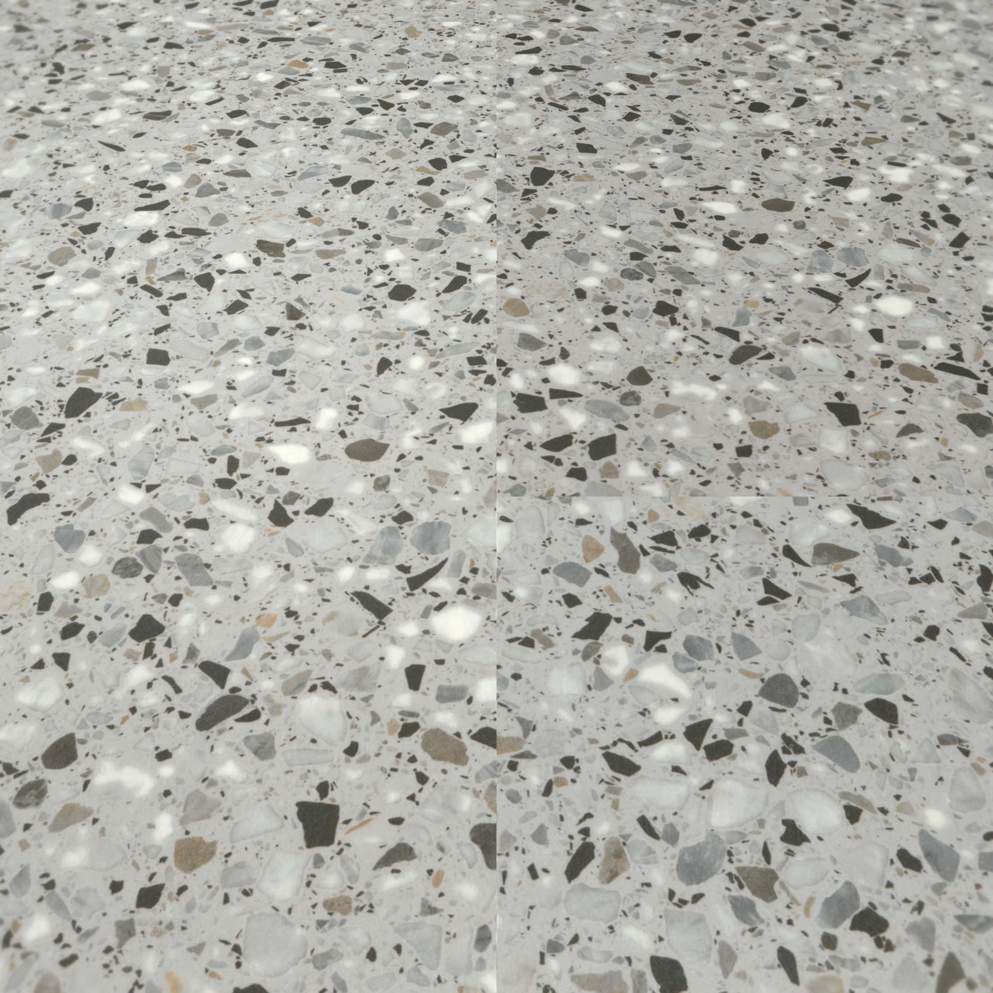Detail Ansicht - wineo Klebe-Bioboden PURLINE wineo 1500 stone XL Venice Terrazzo Grey Detail Ansicht - wineo PL15413SXL