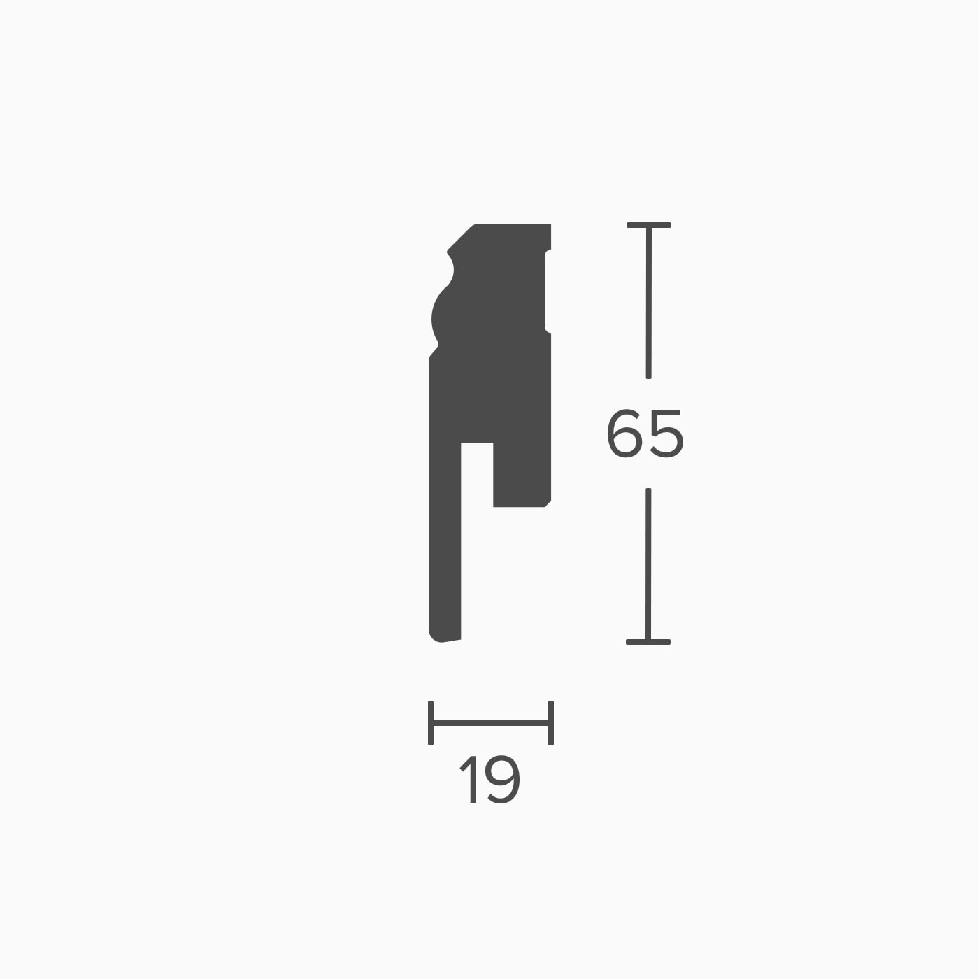 Parador Sockelleiste 65/19mm HL 1 Uni Weiss D001