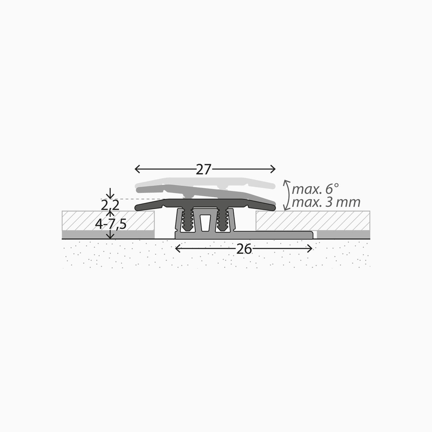 Prinz PROFI-DESIGN Übergangsprofil Nr. 322 100cm