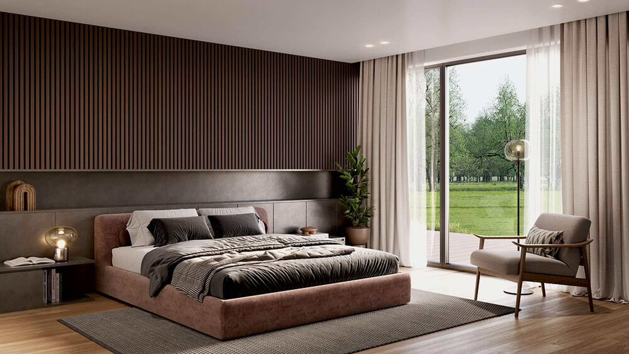ter Hürne Akustikpaneel SilentDesign 1-Side Collection Nussbaum Trent Natur-Geölt 3.000mm