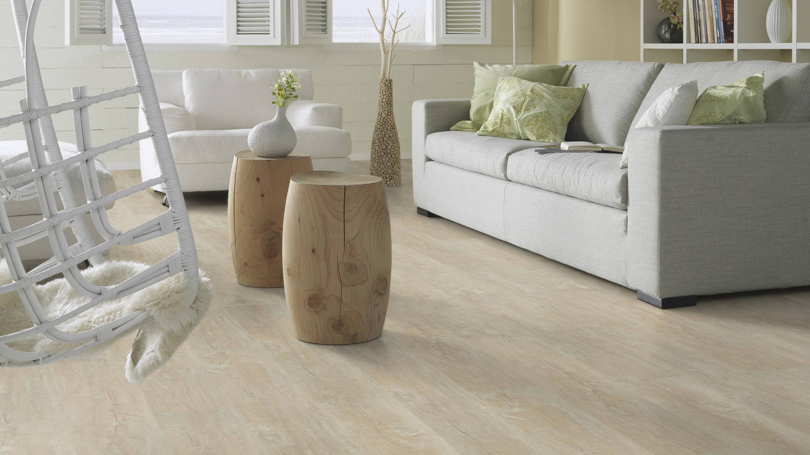 Milieubild Modernes, freundliches Wohnzimmer mit Sofa - Forbo Flooring 217627