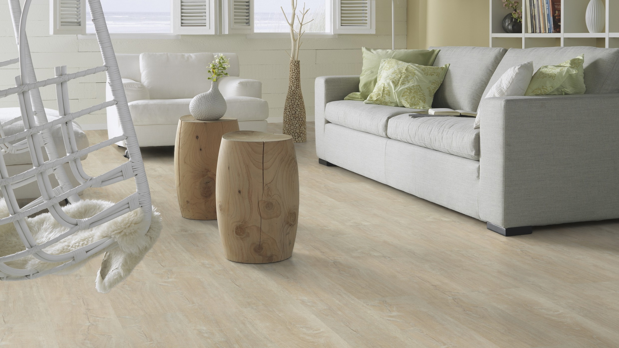 Milieubild Modernes, freundliches Wohnzimmer mit Sofa - Forbo Flooring 217627