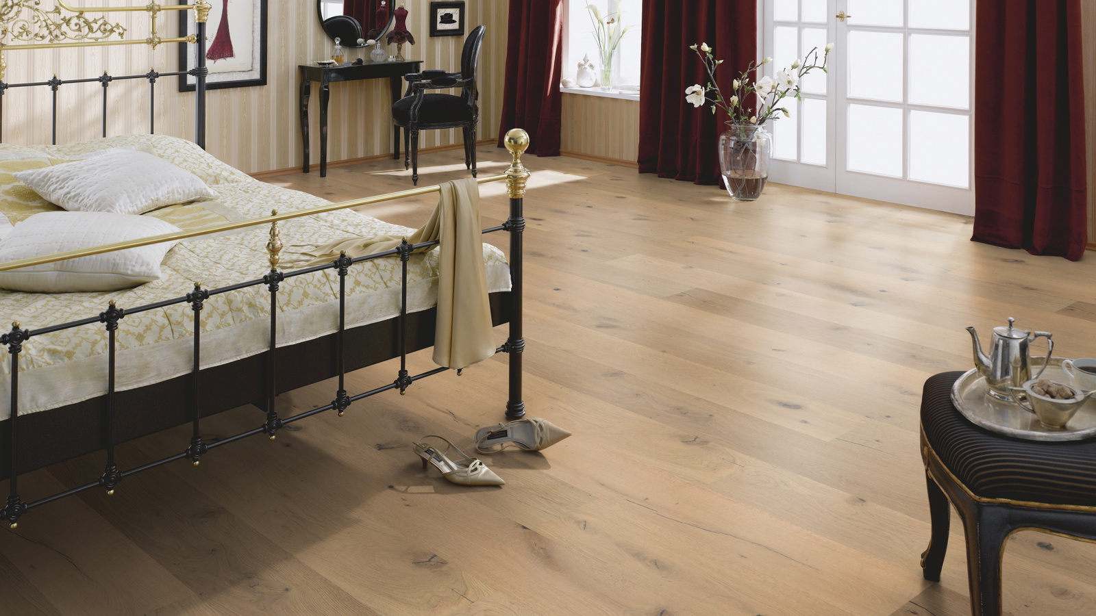 Bennett & Jones Parkett Shire Landscapes Oak No.31 Galloway 207 Tradition Gebürstete Struktur Natur-Geölt Weiß