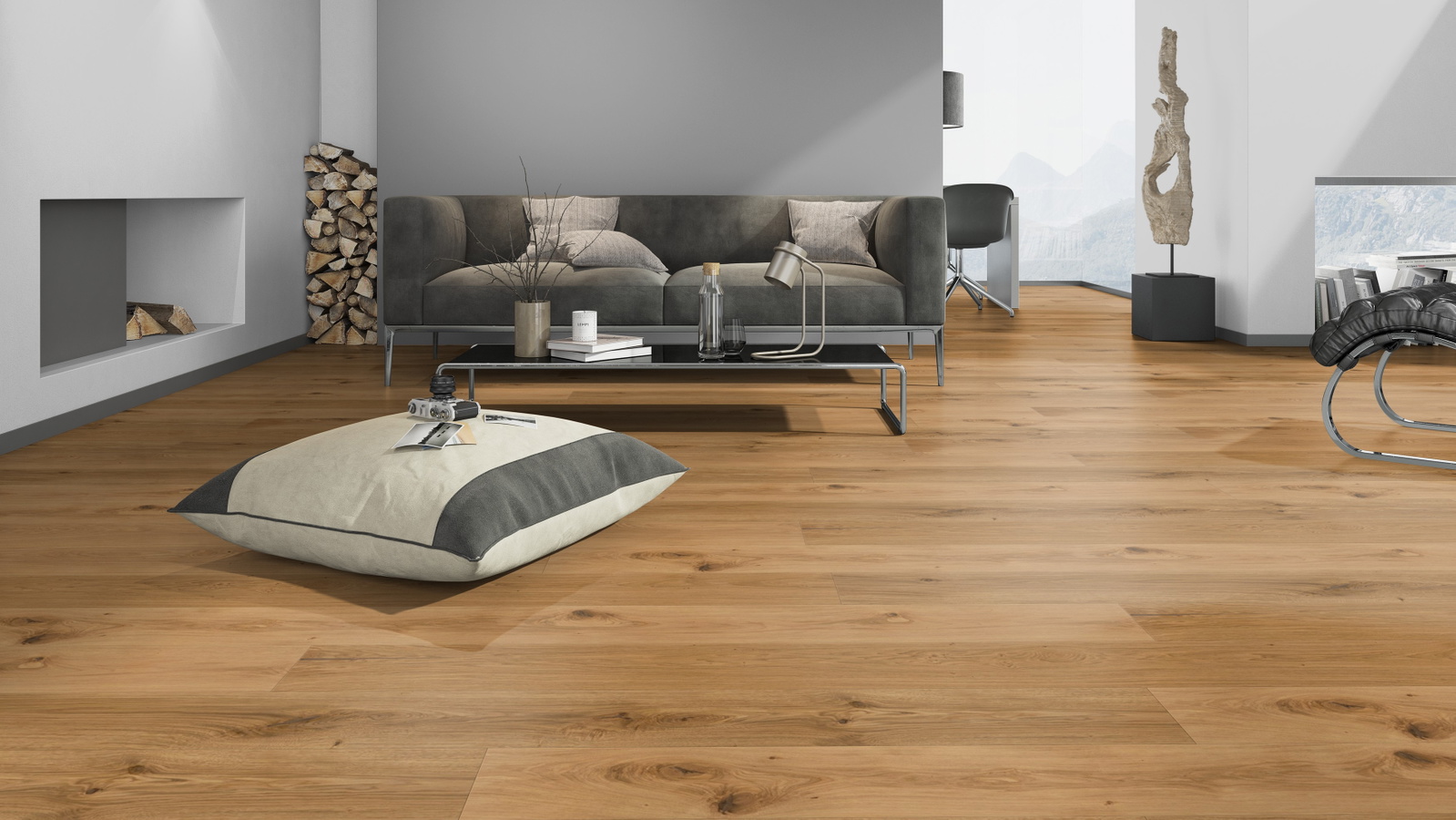 Admonter Parkett FLOORs Eiche basic Gebürstete Struktur Natur-Geölt