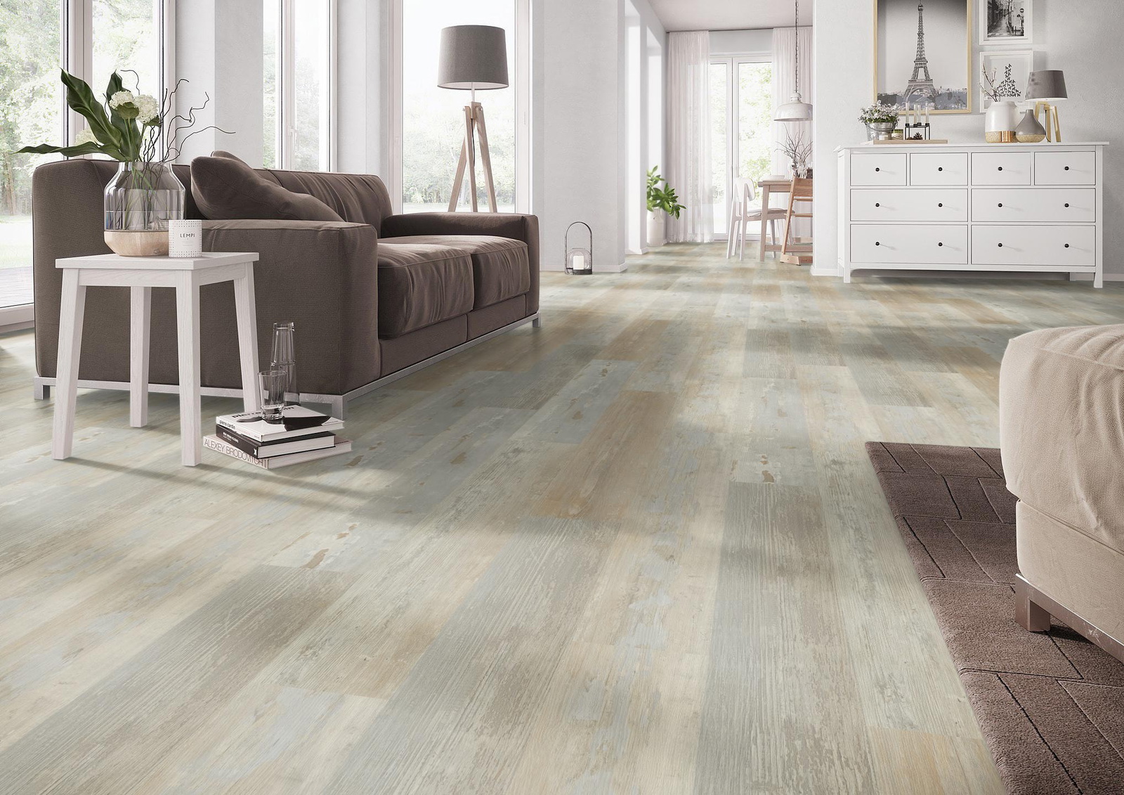 Milieubild Wohnzimmer mit Couch - nexflor NXF-60030-012