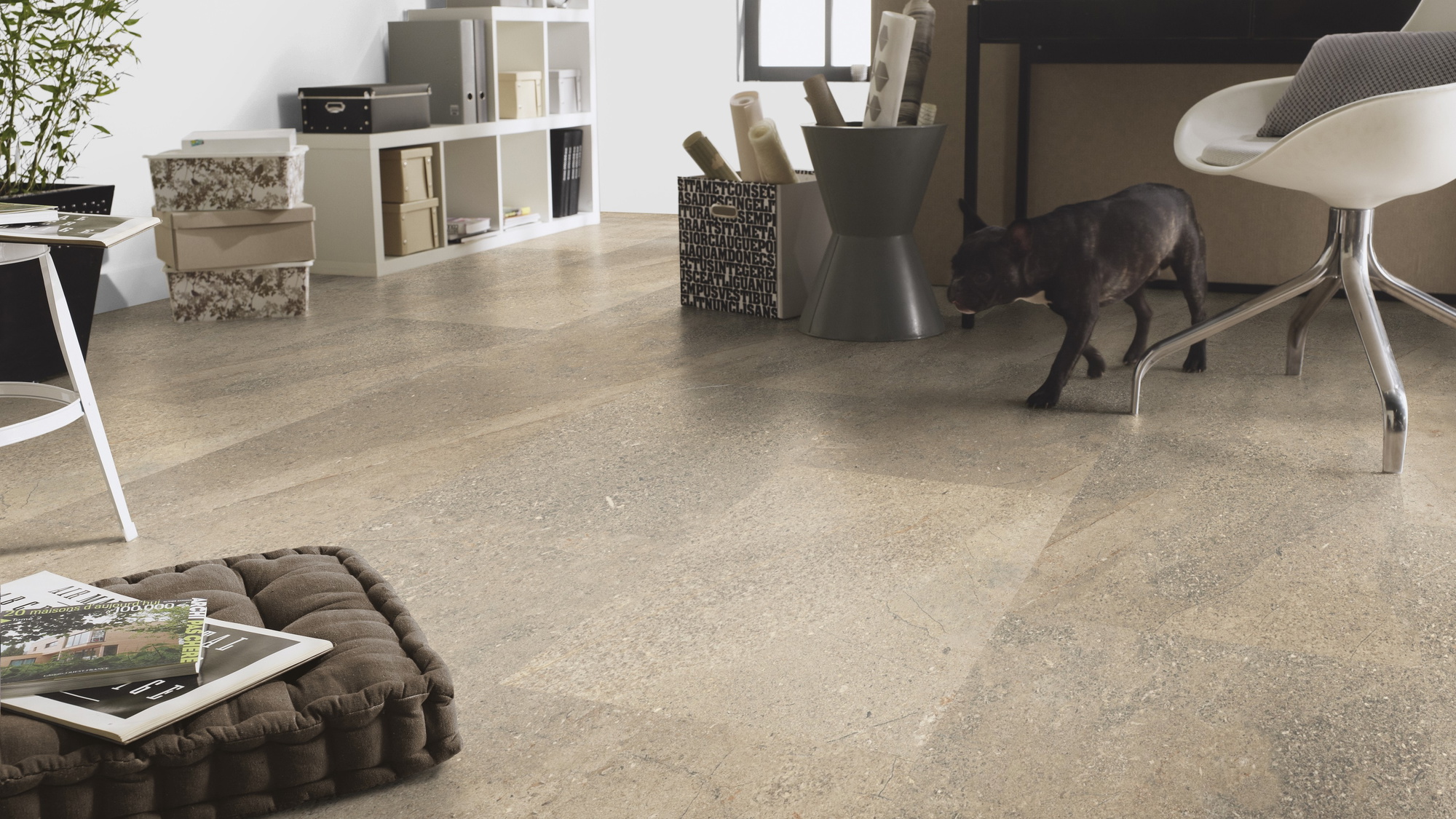 Milieubild Homeoffice mit Hund - Tarkett 260008037