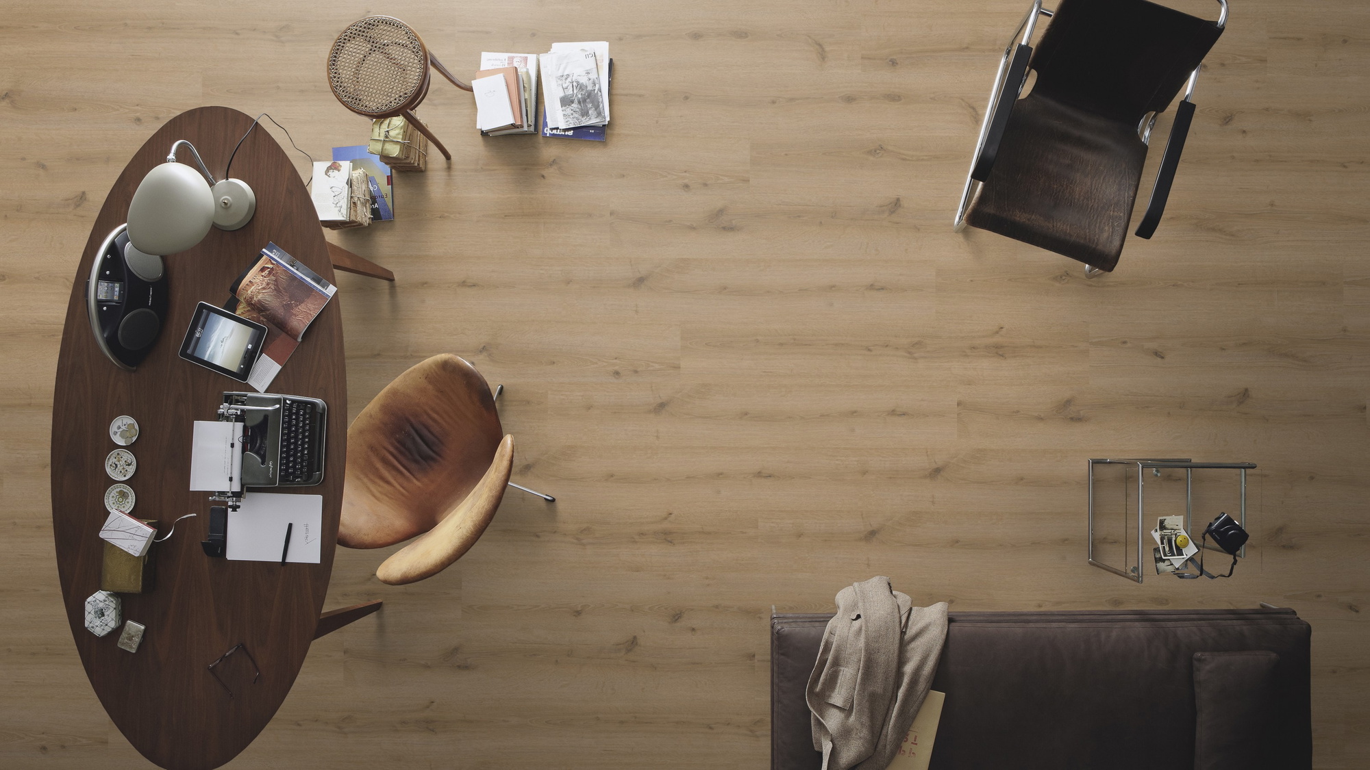 Milieubild Büro mit ovalem Tisch - Draufsicht - MEISTER 600014-1288198-07120