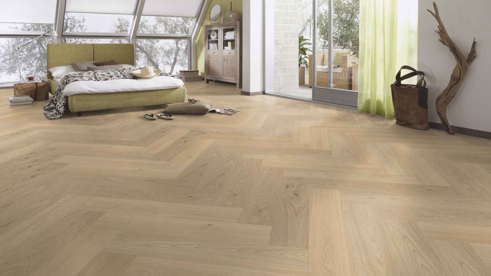 Milieubild Schlafzimmer im modernen Dachgeschoss - MEISTER 500010-0700140-08929
