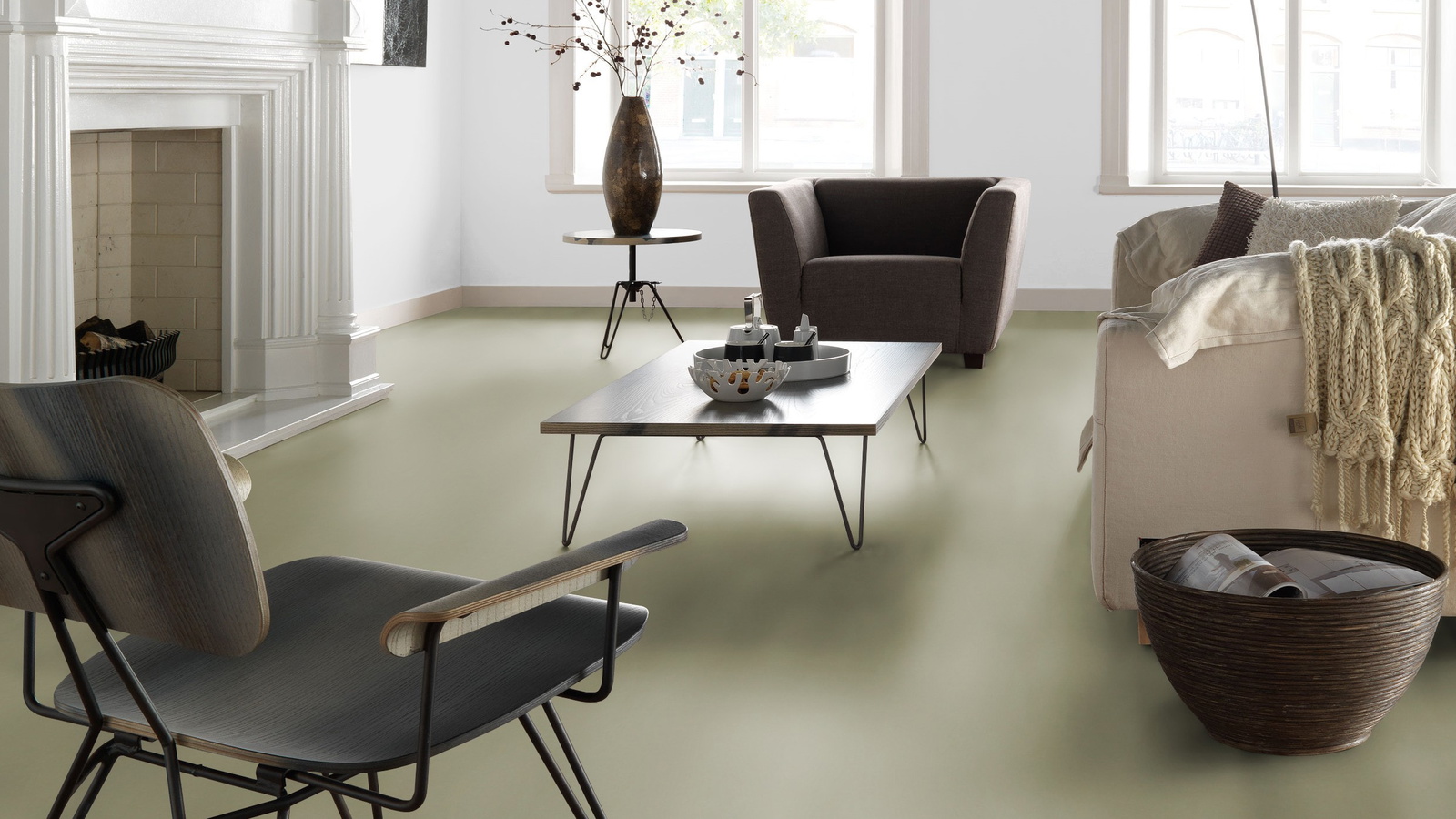 Forbo Flooring Linoleum Marmoleum Click Rosemary Green 333355