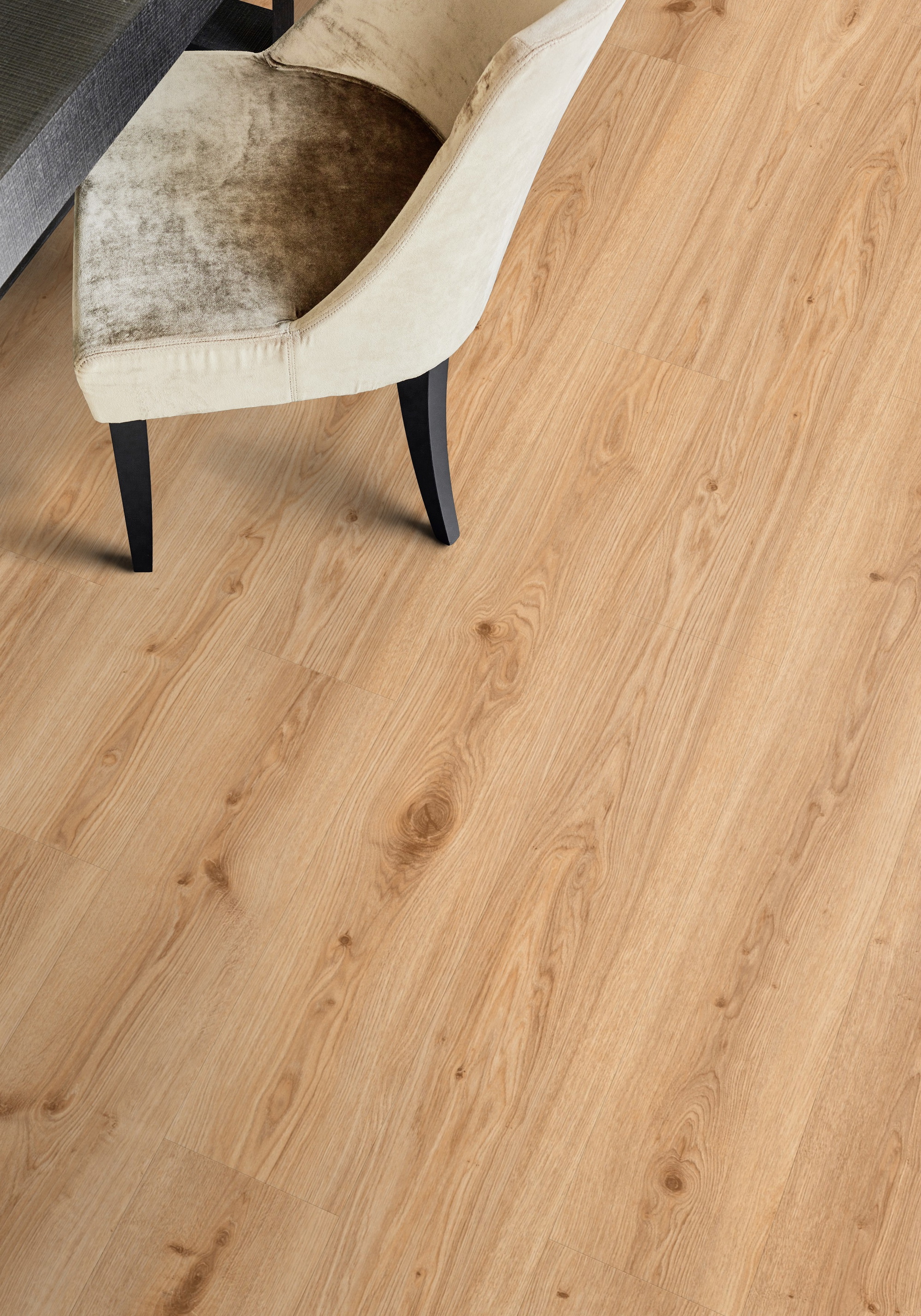 Milieubild Esszimmer - Draufsicht - Tarkett Rigid Klick-Vinyl Essence Rigid 55 Primary Oak Light Brown Milieubild Esszimmer - Draufsicht - Tarkett 260030005