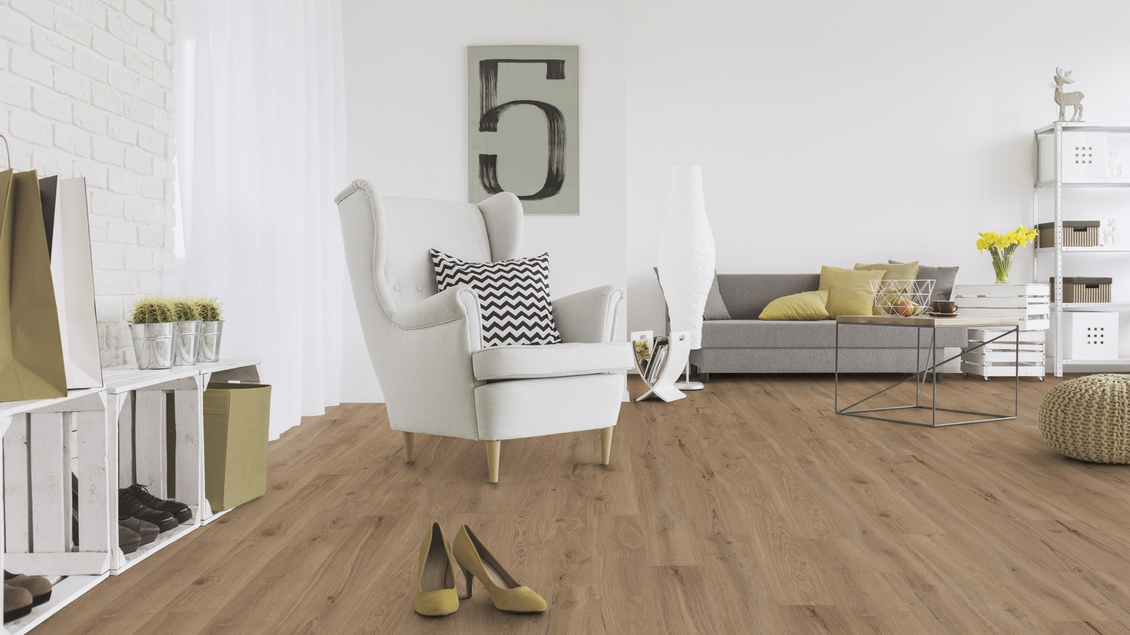 Milieubild Wohnzimmer mit Sessel und Sofa - Wicanders Wise 80003661