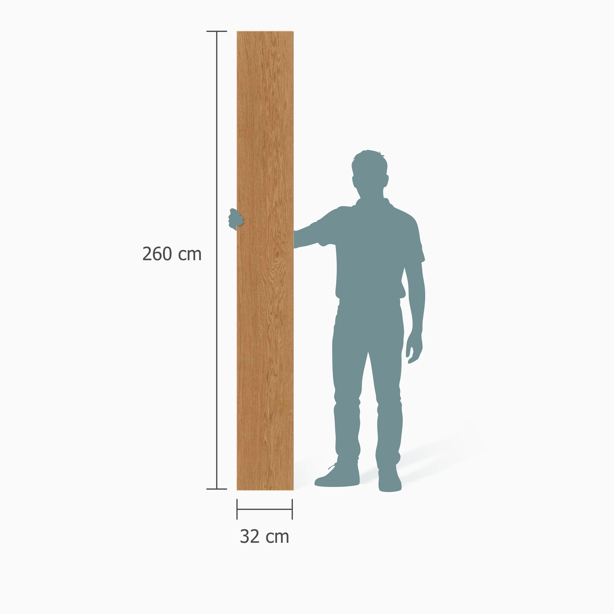 Größenverhältnis - MEISTER Holzboden HD 400 Lindura Eiche natur Größenverhältnis - MEISTER 500213-2600320-08907