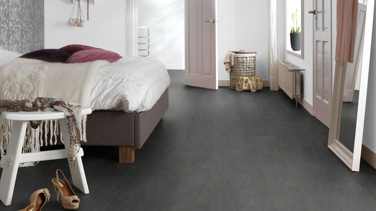 Forbo Flooring Linoleum Marmoleum Modular Neutral Volcanic Ash t3872