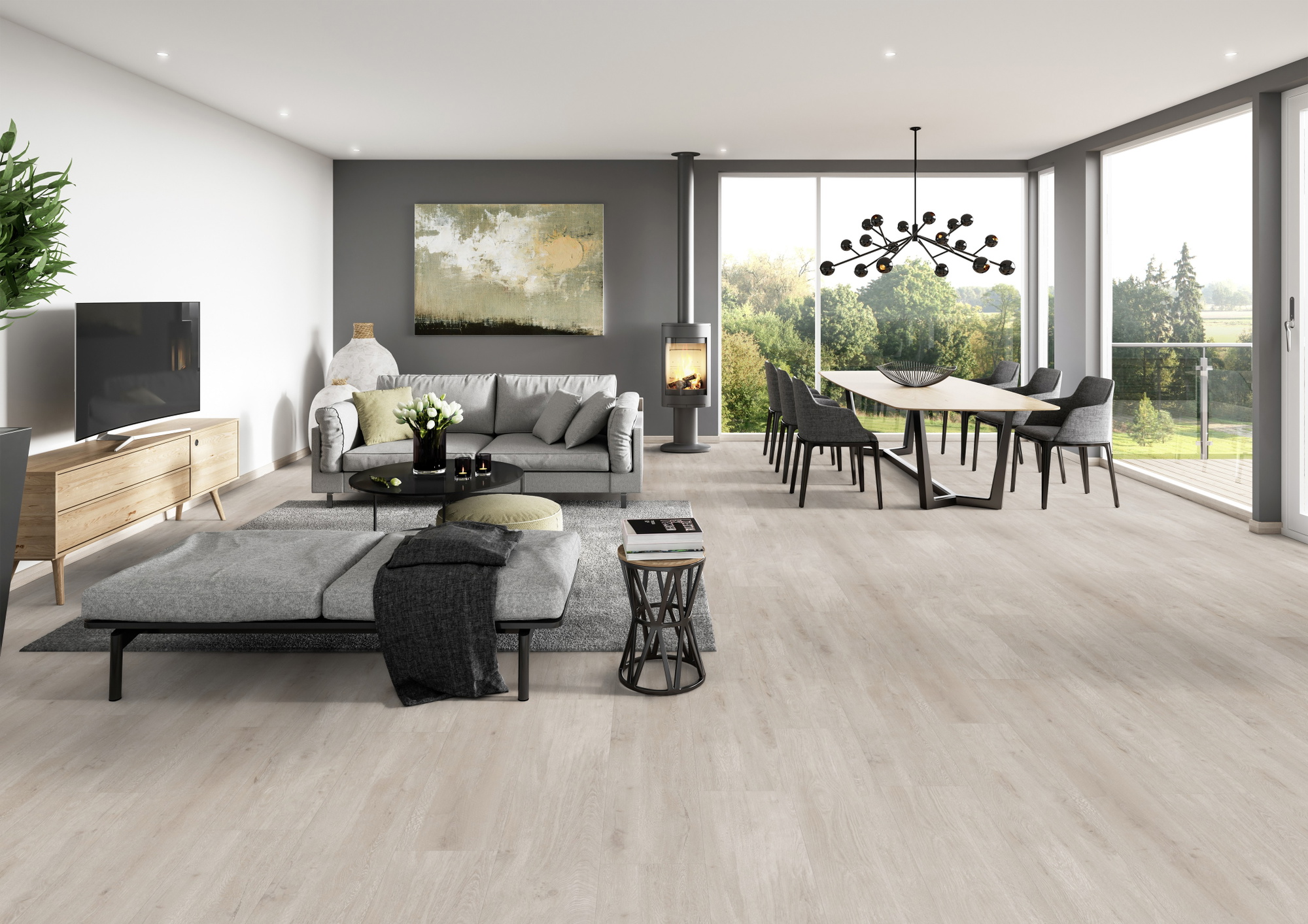 Milieubild Modernes Wohnzimmer mit Essbereich - ter Hürne 1101210413