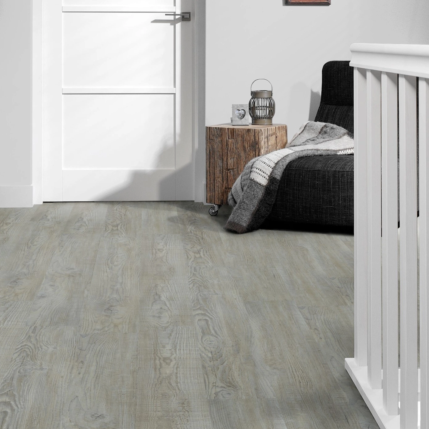 Milieubild Flur mit Treppenlauf - Forbo Flooring Klebe-Vinyl Enduro Dryback Wood Steamed Pine Milieubild Flur mit Treppenlauf - Forbo Flooring 217636