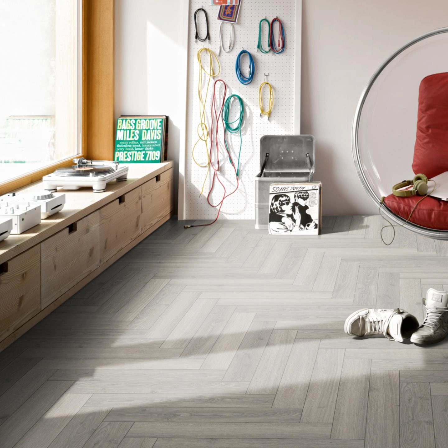 Parador Laminat Trendtime 3 Eiche Studioline lichtgrau Naturmattstruktur mit Synchronstruktur Parador Laminat Trendtime 3 Eiche Studioline lichtgrau Naturmattstruktur mit Synchronstruktur