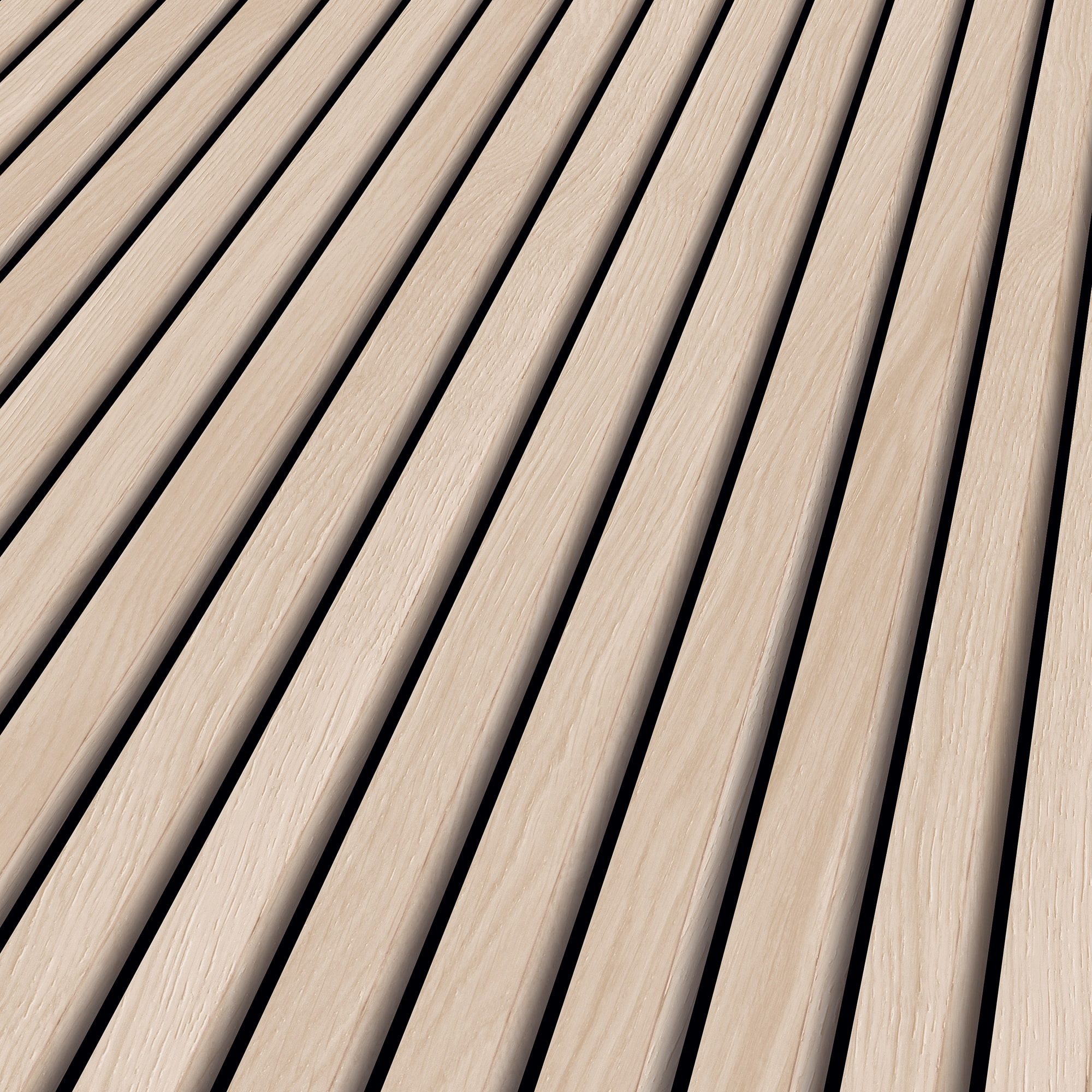 ter Hürne Akustikpaneel SilentDesign 3-Side Collection Eiche Moldau Fineline Natur-Geölt Weiß 2.400mm