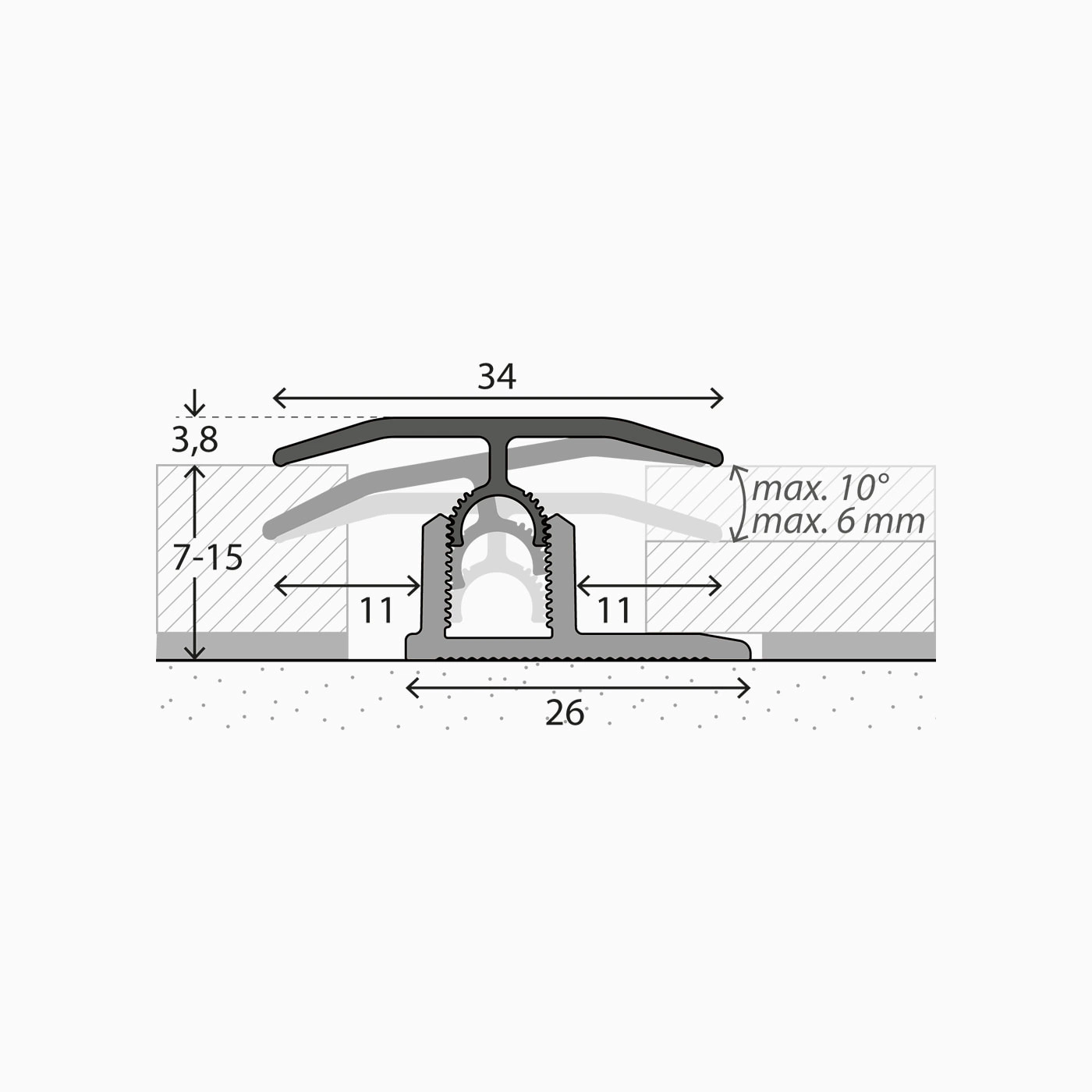 Prinz PROFI-TEC Master Übergangsprofil Nr. 303 270cm Prinz PROFI-TEC Master Übergangsprofil Nr. 303 270cm