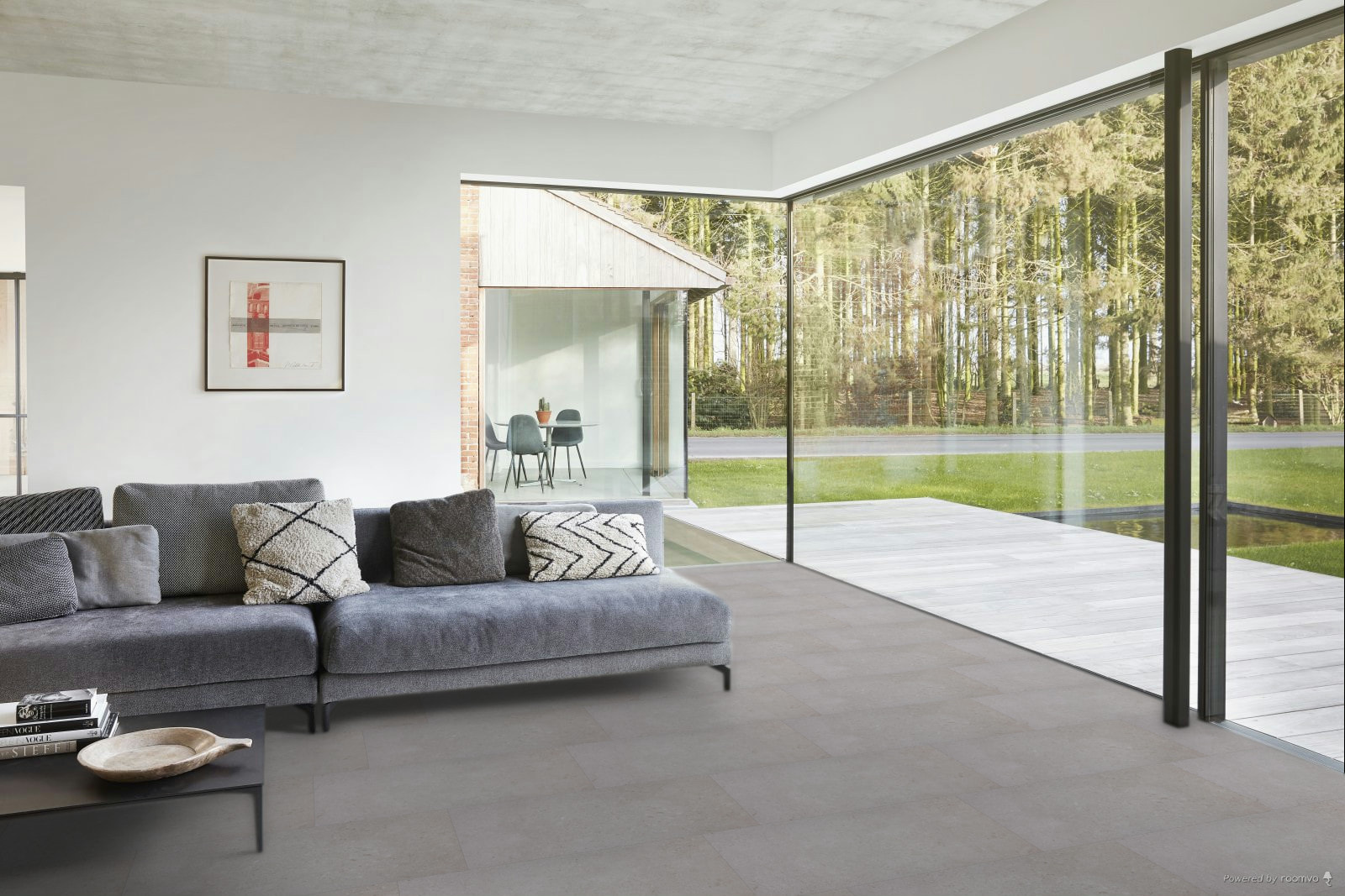 Milieubild Modernes Wohnzimmer mit Fensterfront - BerryAlloc 60002226