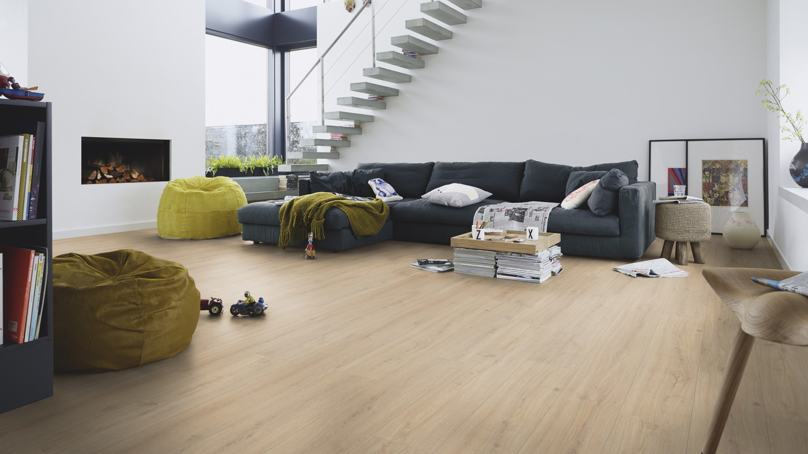 Milieubild Modernes Wohnzimmer mit Kamin - Meister 600017-1288198-07122