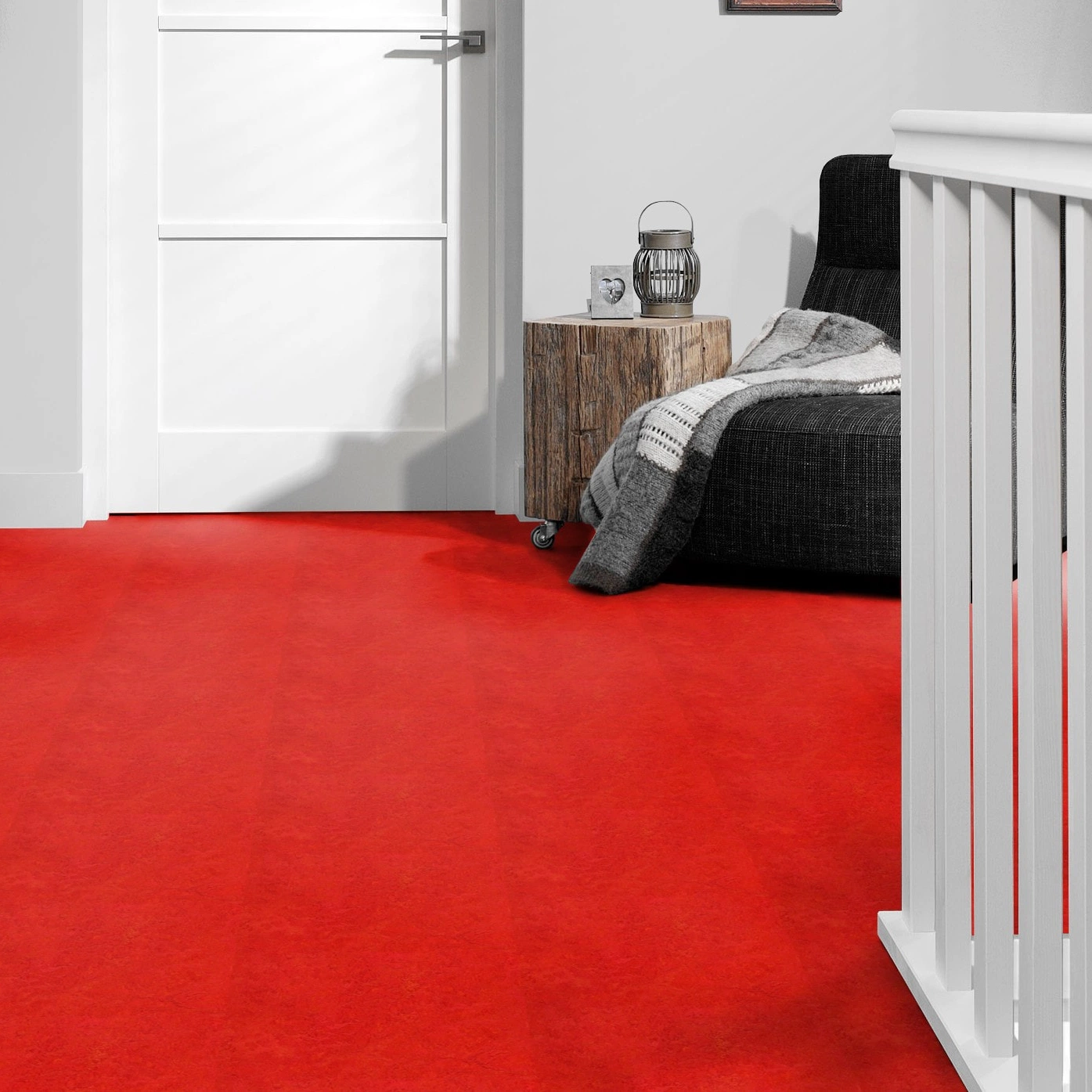 Milieubild Flur mit Treppenlauf - Forbo Flooring Marmoleum Click Scarlet Milieubild Flur mit Treppenlauf - Forbo Flooring 176489