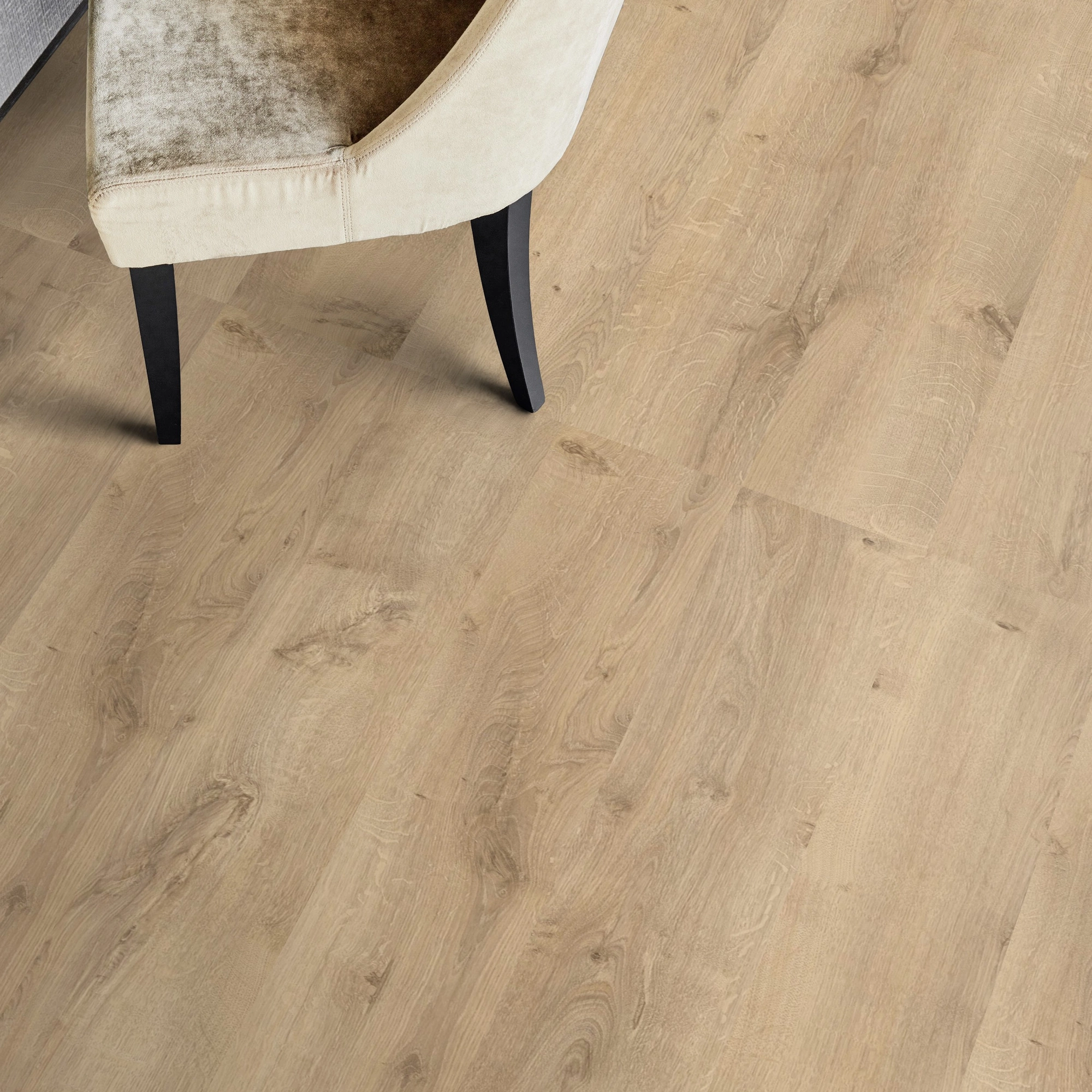 Milieubild Esszimmer - Draufsicht - Tarkett Klebe-Vinyl iD Inspiration 55 CLASSICS Rustic Oak Beige Milieubild Esszimmer - Draufsicht - Tarkett 24513025