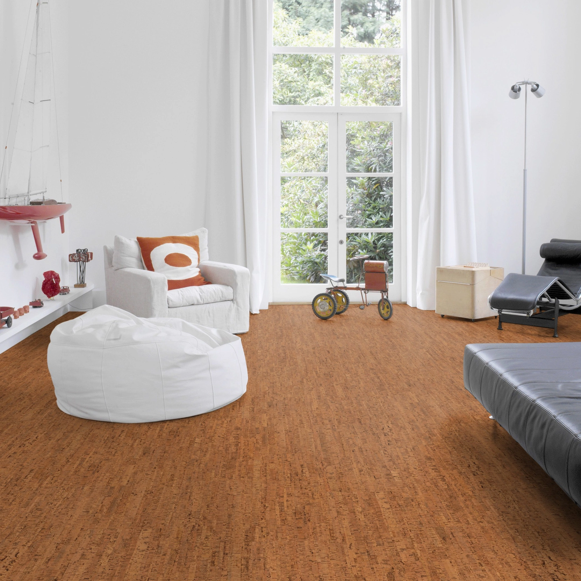 Milieubild Altbau-Wohnzimmer mit Kamin - Wicanders Wise HDF Klick-Korkboden cork Go Attraction Milieubild Altbau-Wohnzimmer mit Kamin - Wicanders Wise 80001640