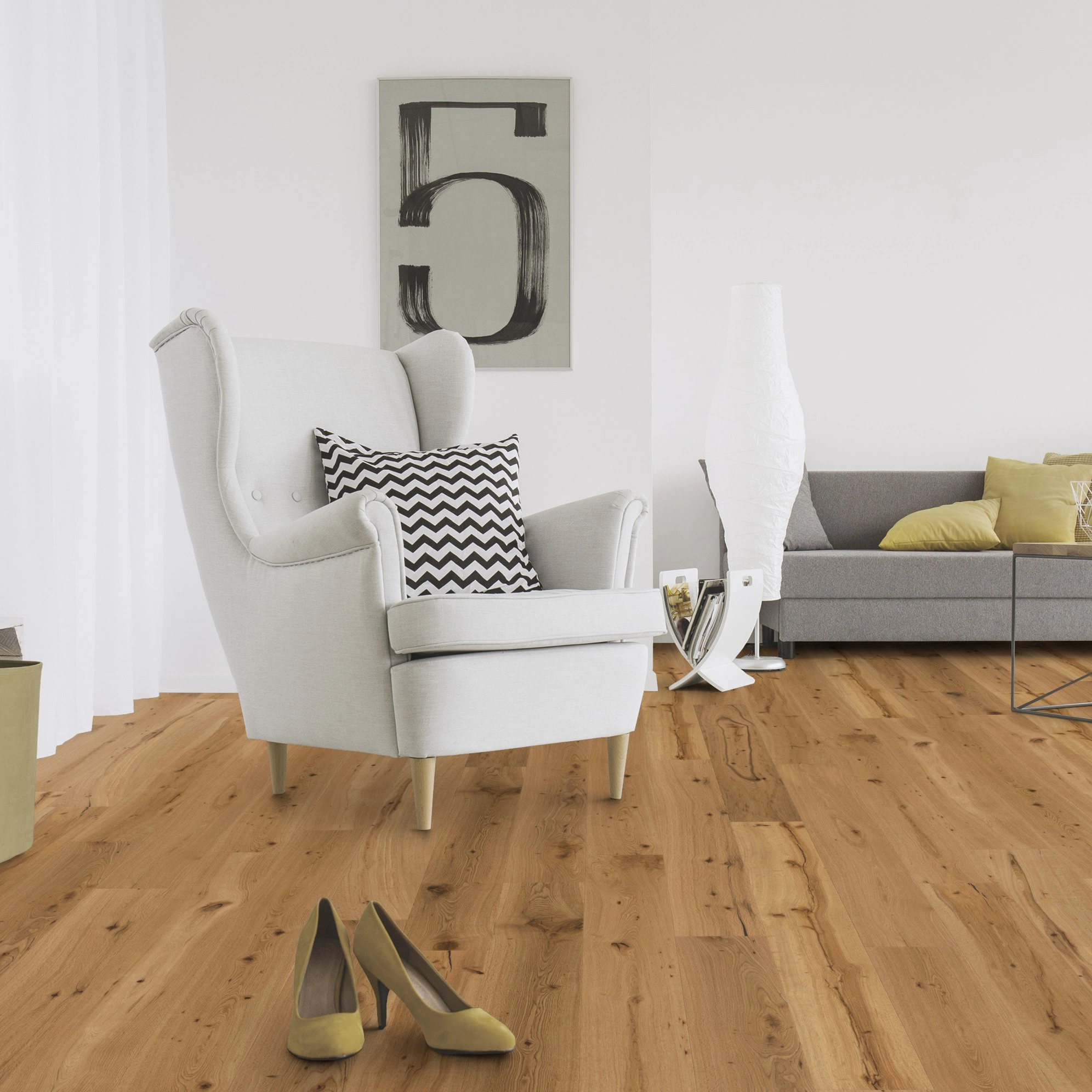 Milieubild Wohnzimmer mit Sessel und Sofa - Wicanders Wise Parkett Essential Hamburg Milieubild Wohnzimmer mit Sessel und Sofa - Wicanders Wise 82000873