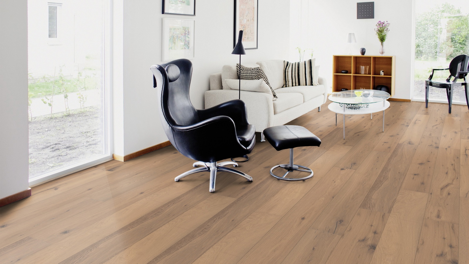 Wicanders Parkett Victoria Ivory RW04254 Rustikal Gebürstete Struktur Natur-Geölt Weiß