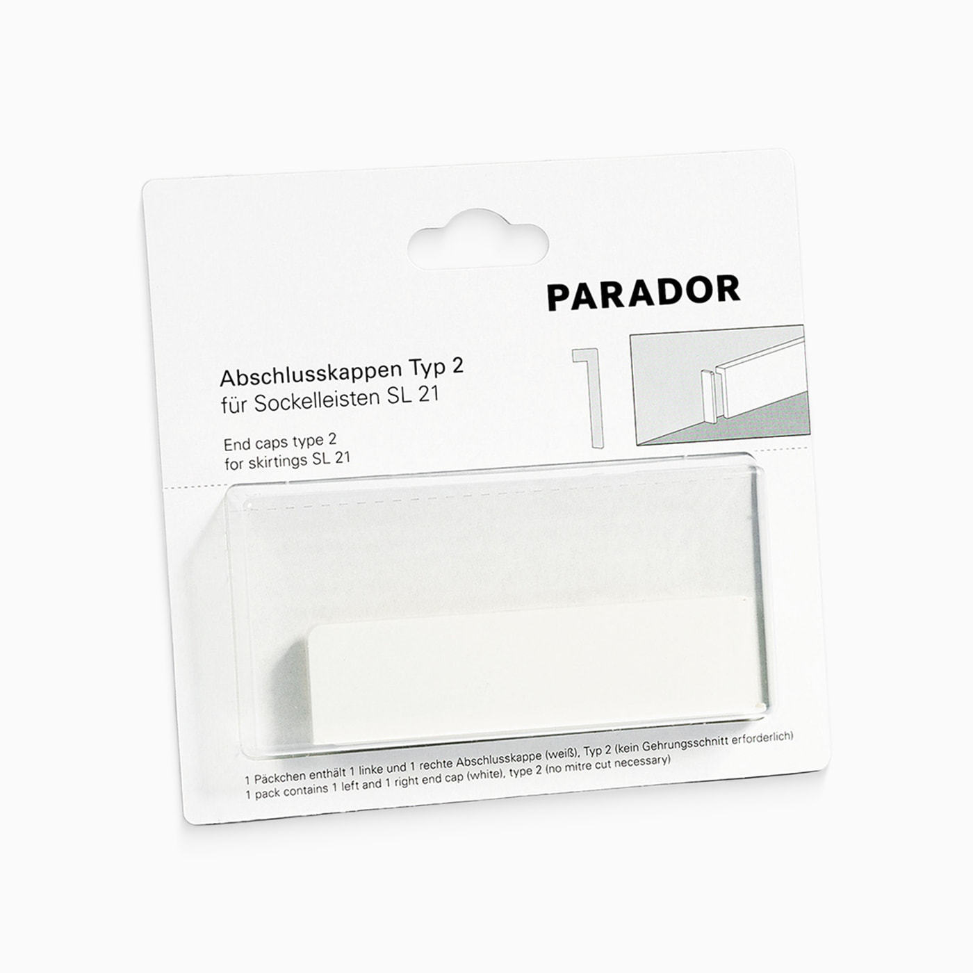 Parador Abschlusskappen Typ2 SL 21 Weiss Parador Abschlusskappen Typ2 SL 21 Weiss