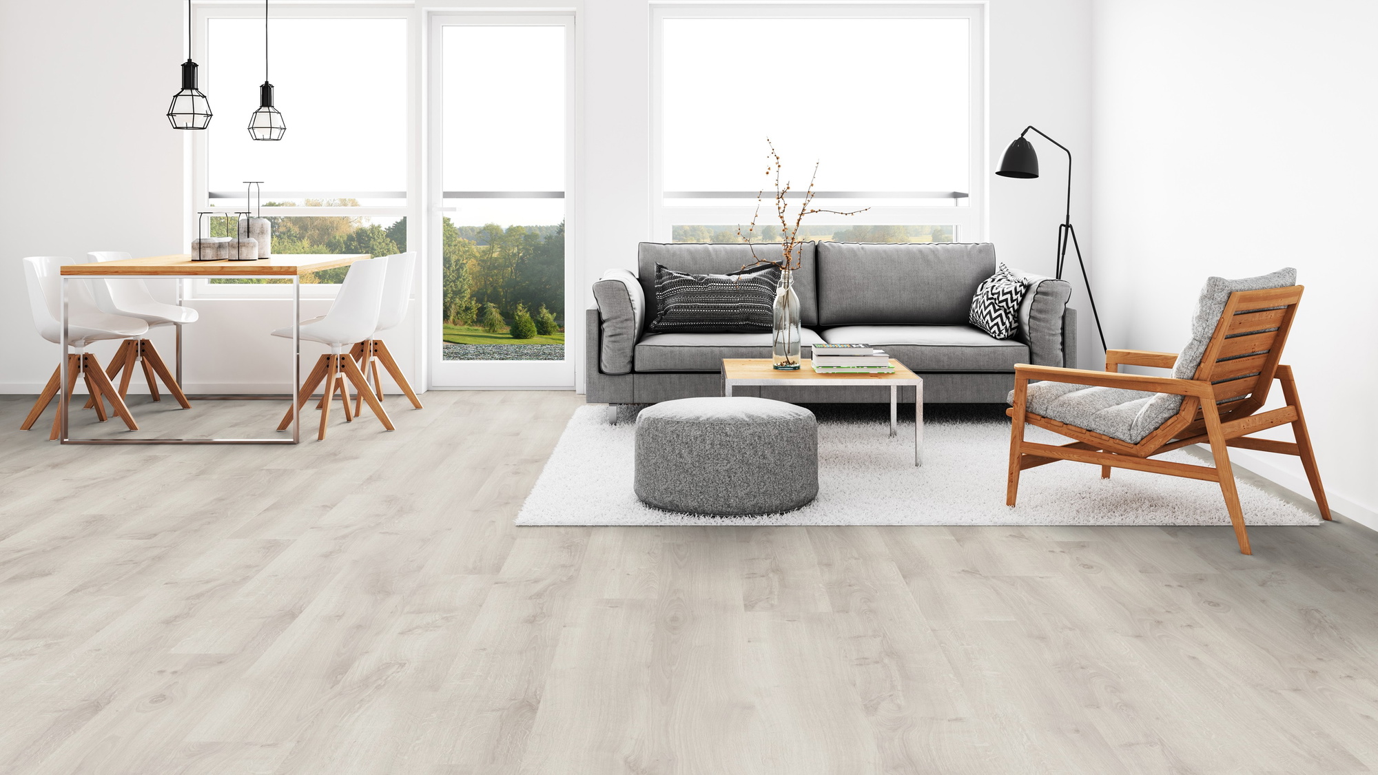 Milieubild Wohnzimmer mit Esszimmer - Tarkett 24524026